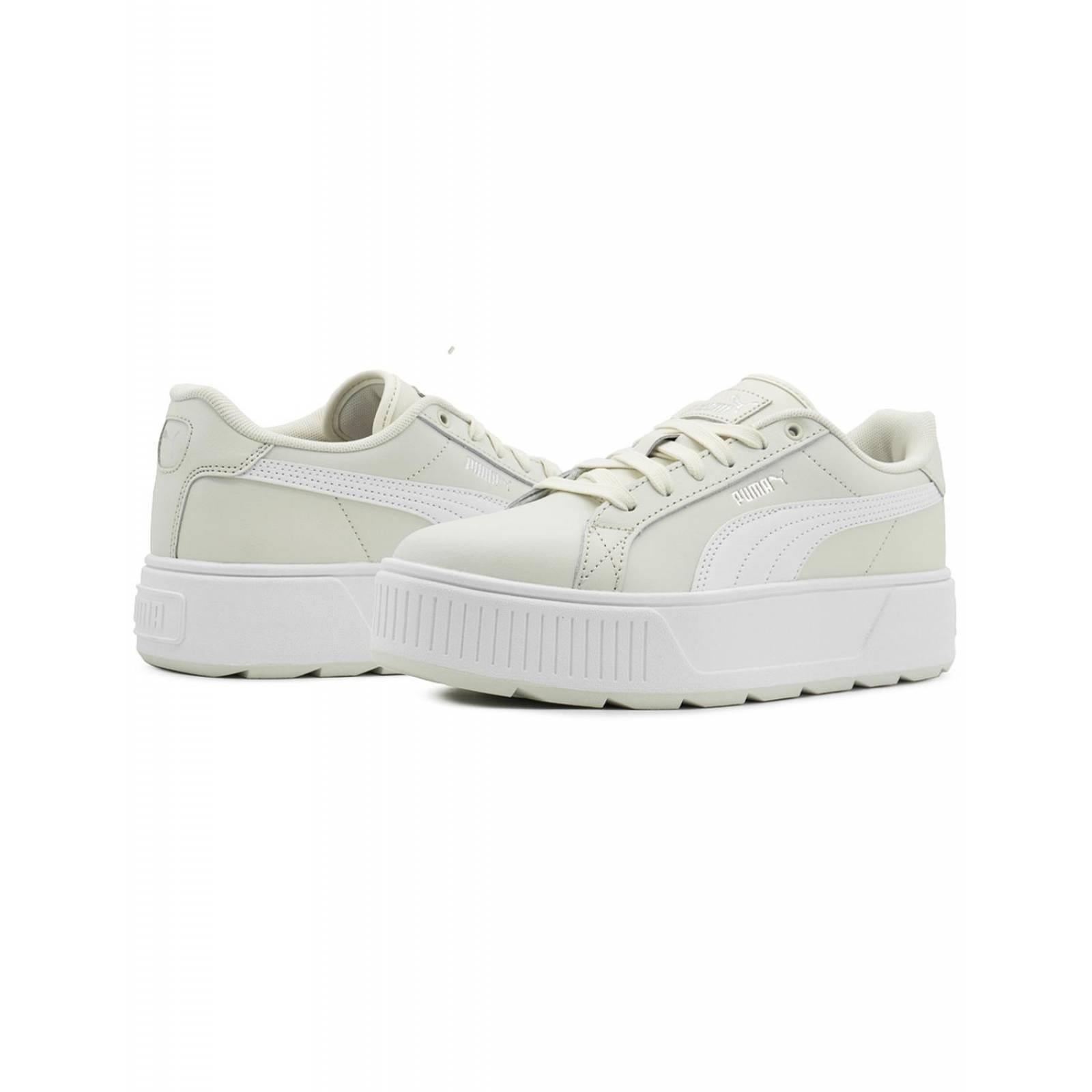 Tenis Para Mujer Puma Karmen L Plataforma Beige/Blanco 