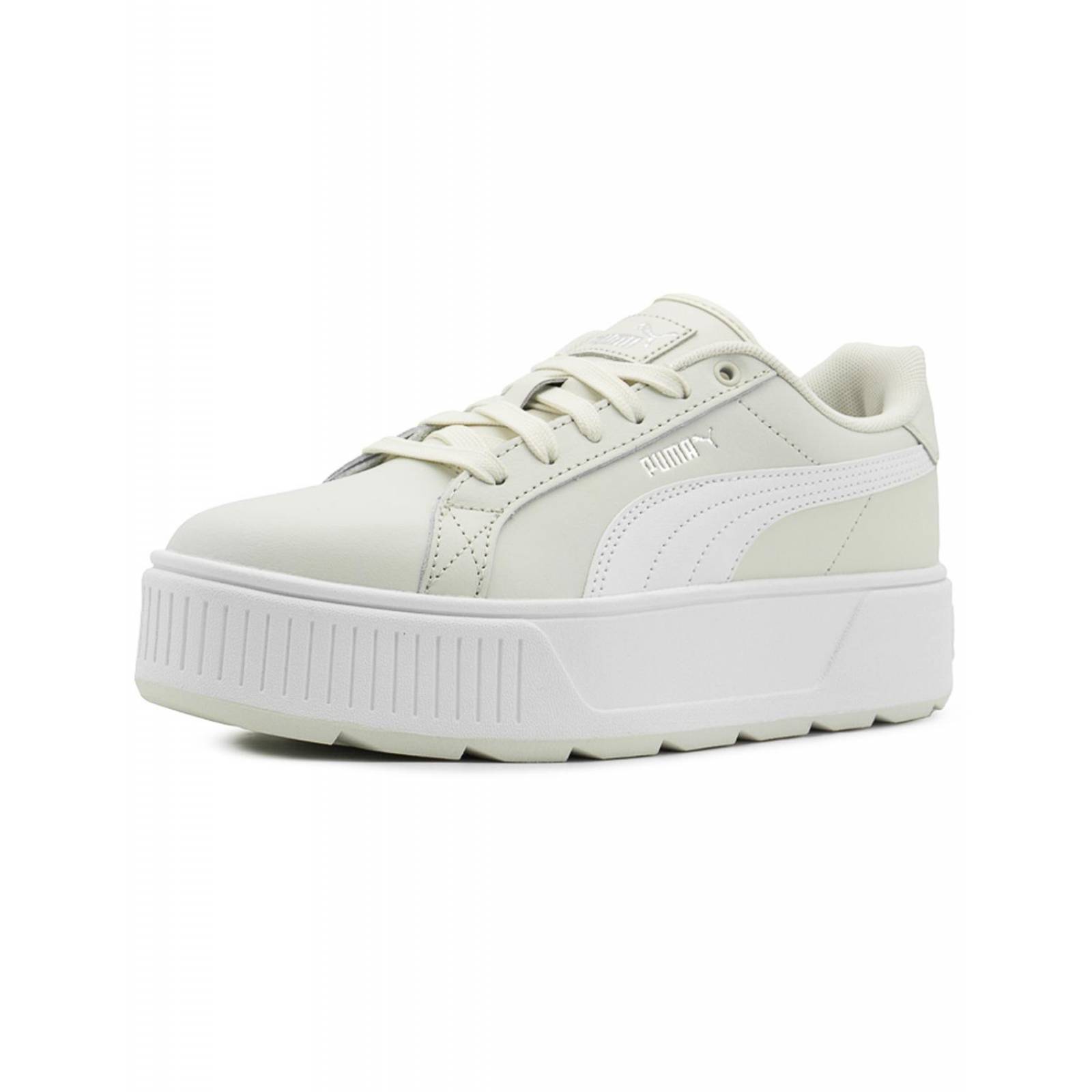 Tenis Para Mujer Puma Karmen L Plataforma Beige/Blanco 