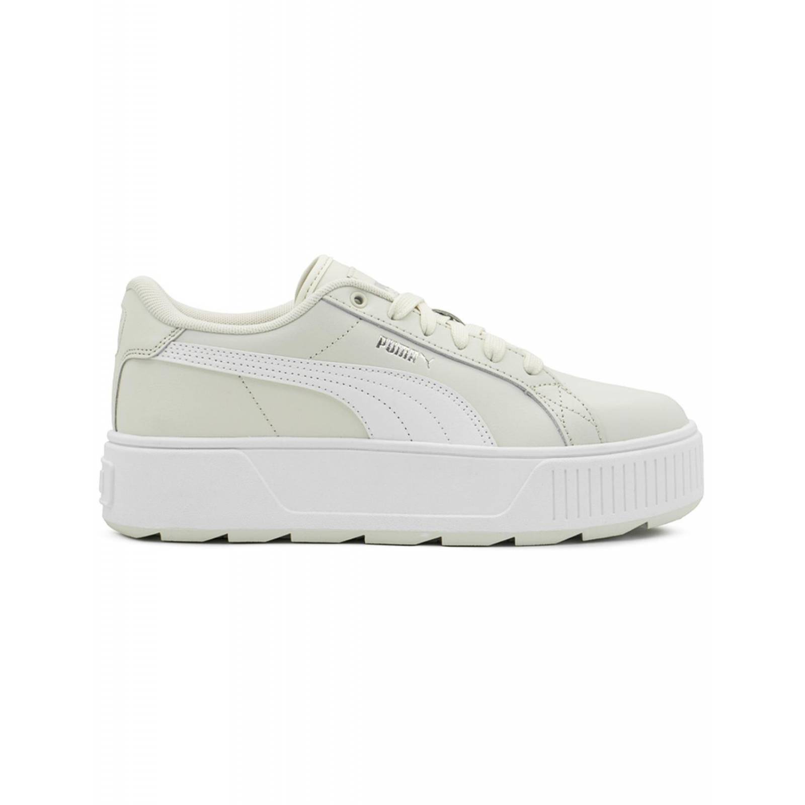 Tenis Para Mujer Puma Karmen L Plataforma Beige/Blanco 