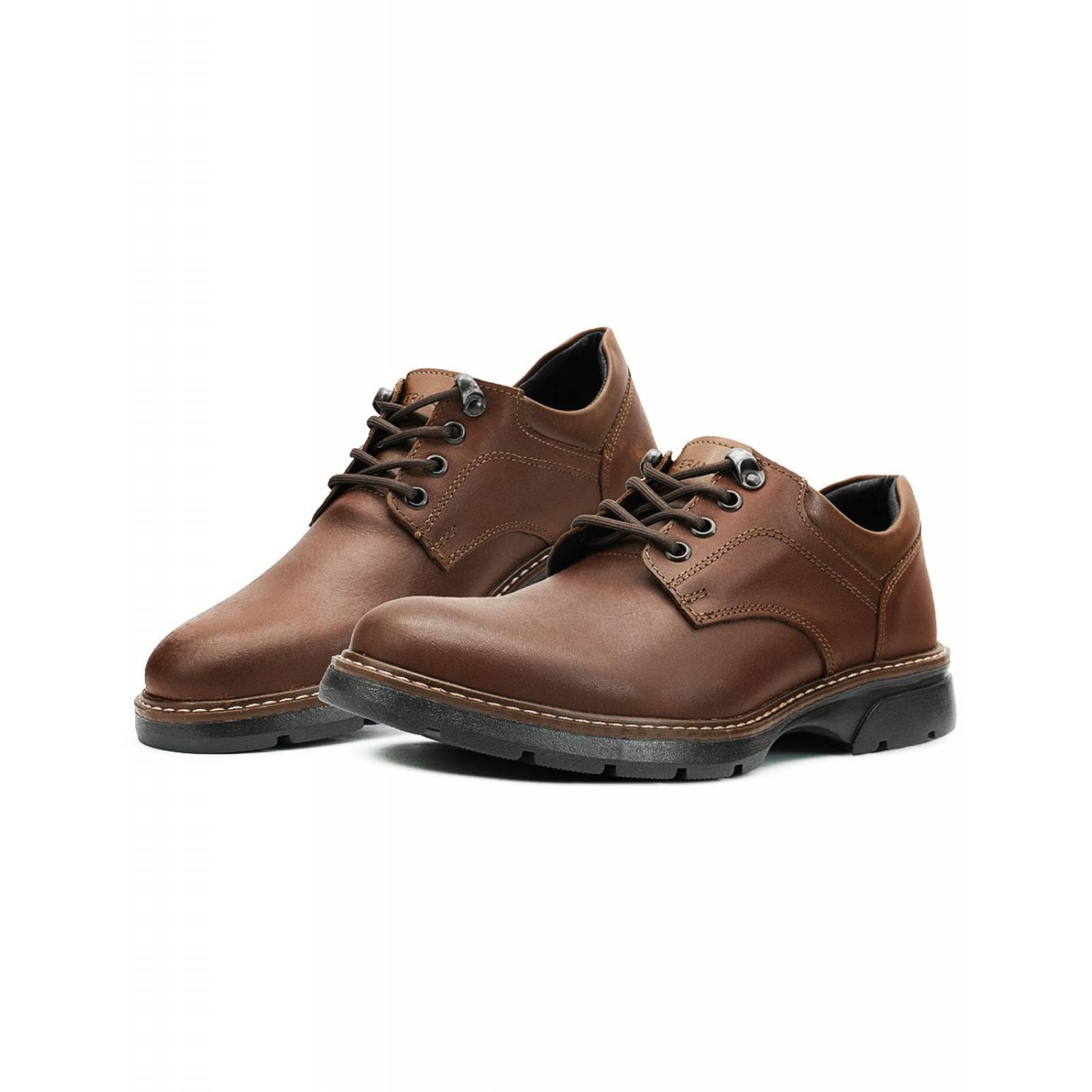 Zapatos De Piel Casuales Para Caballero Merano Café 25-29 