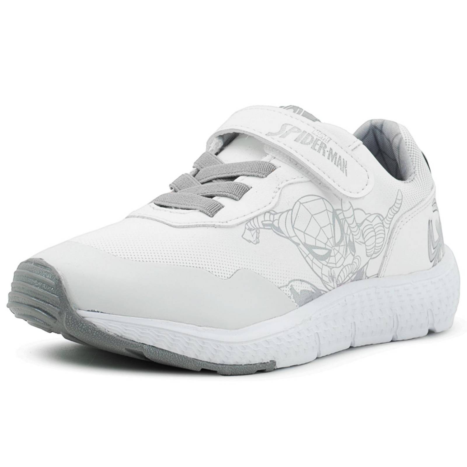 Tenis Marvel Blanco Spider Man Velcro Niño 