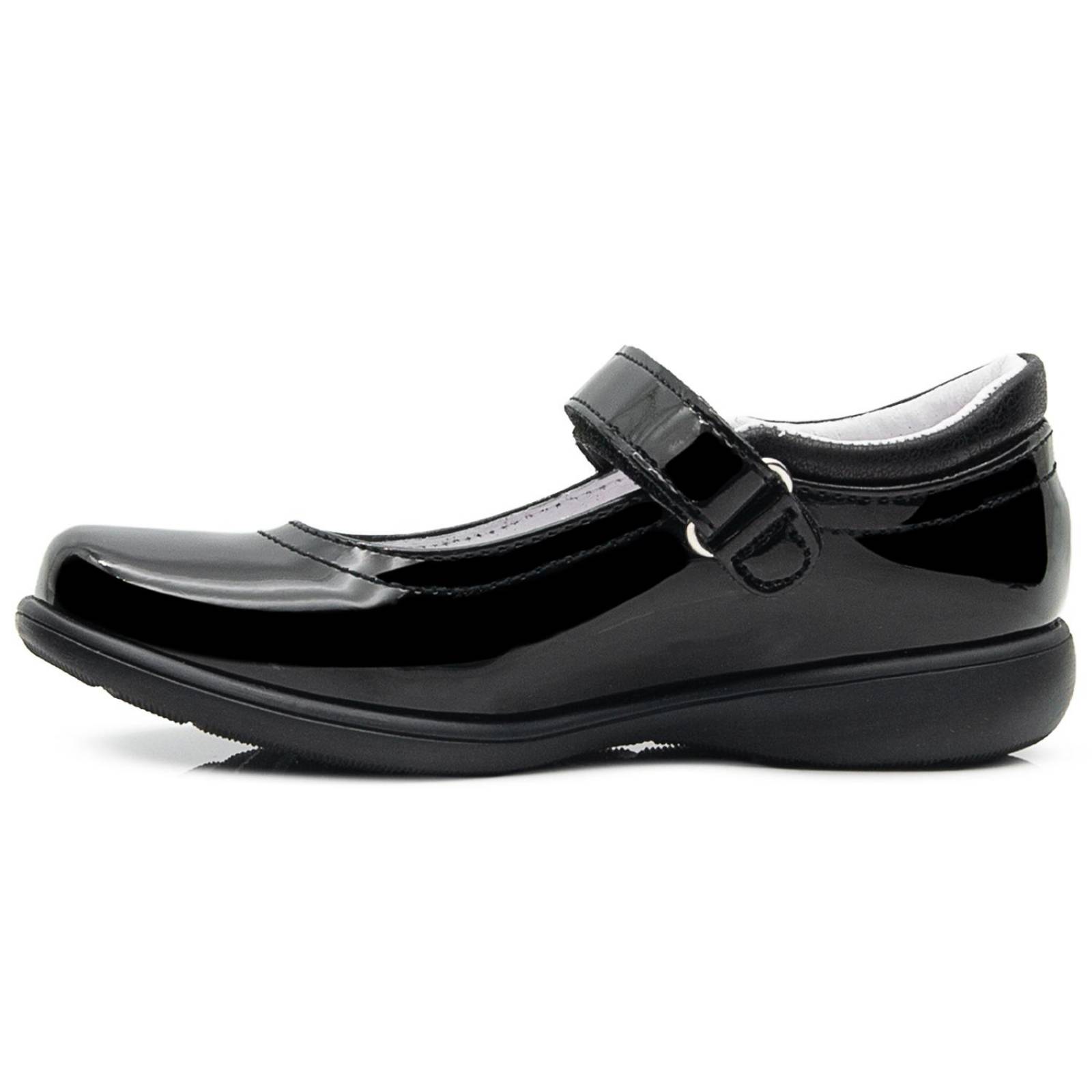 Zapato Escolar Chabelo Niña Charol Con Velcro 17-26 Arco 