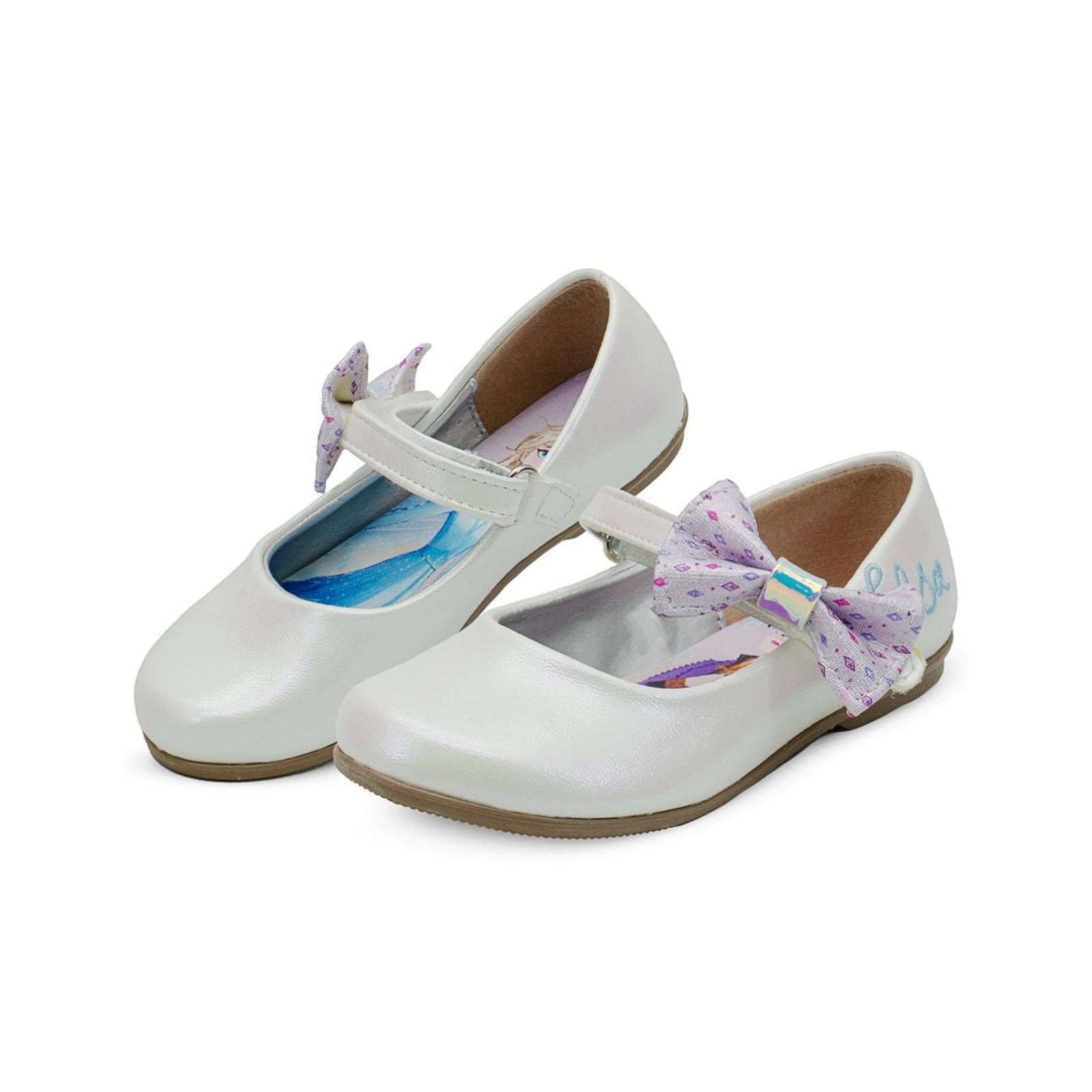 Zapato Balerina Frozen Elsa Disney Para Niña 13-17 Blanco 