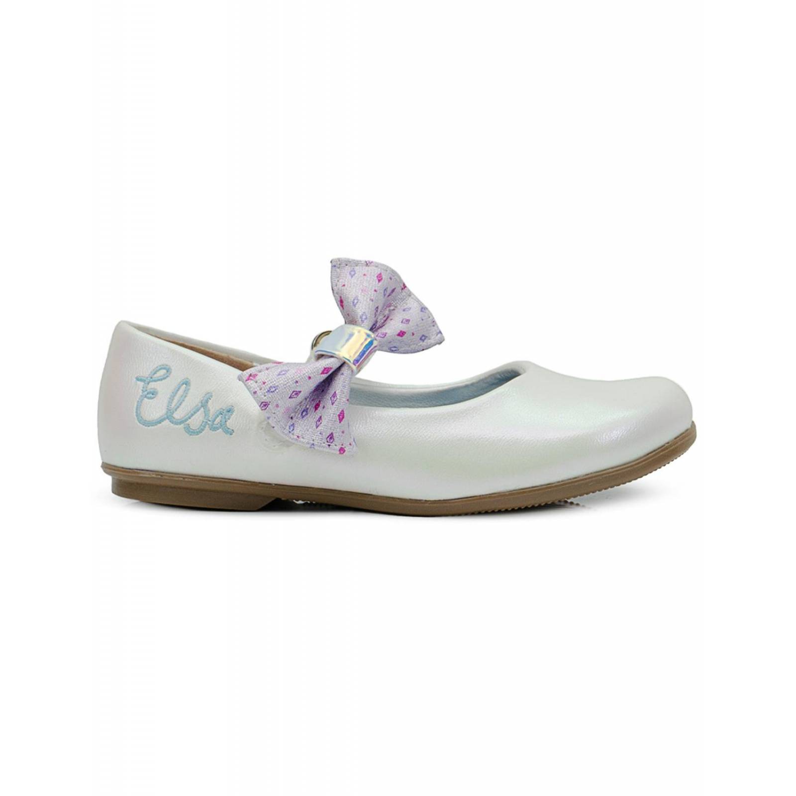 Zapato Balerina Frozen Elsa Disney Para Niña 13-17 Blanco 