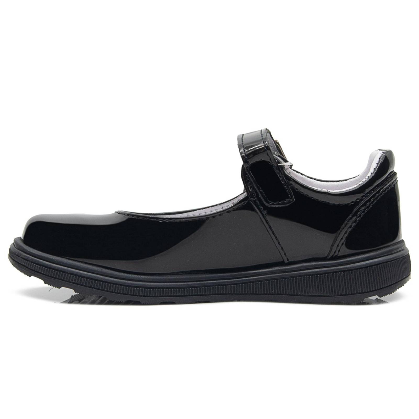 Zapato Escolar Para Niña Chabelo Charol Negro Hebilla 17-26 
