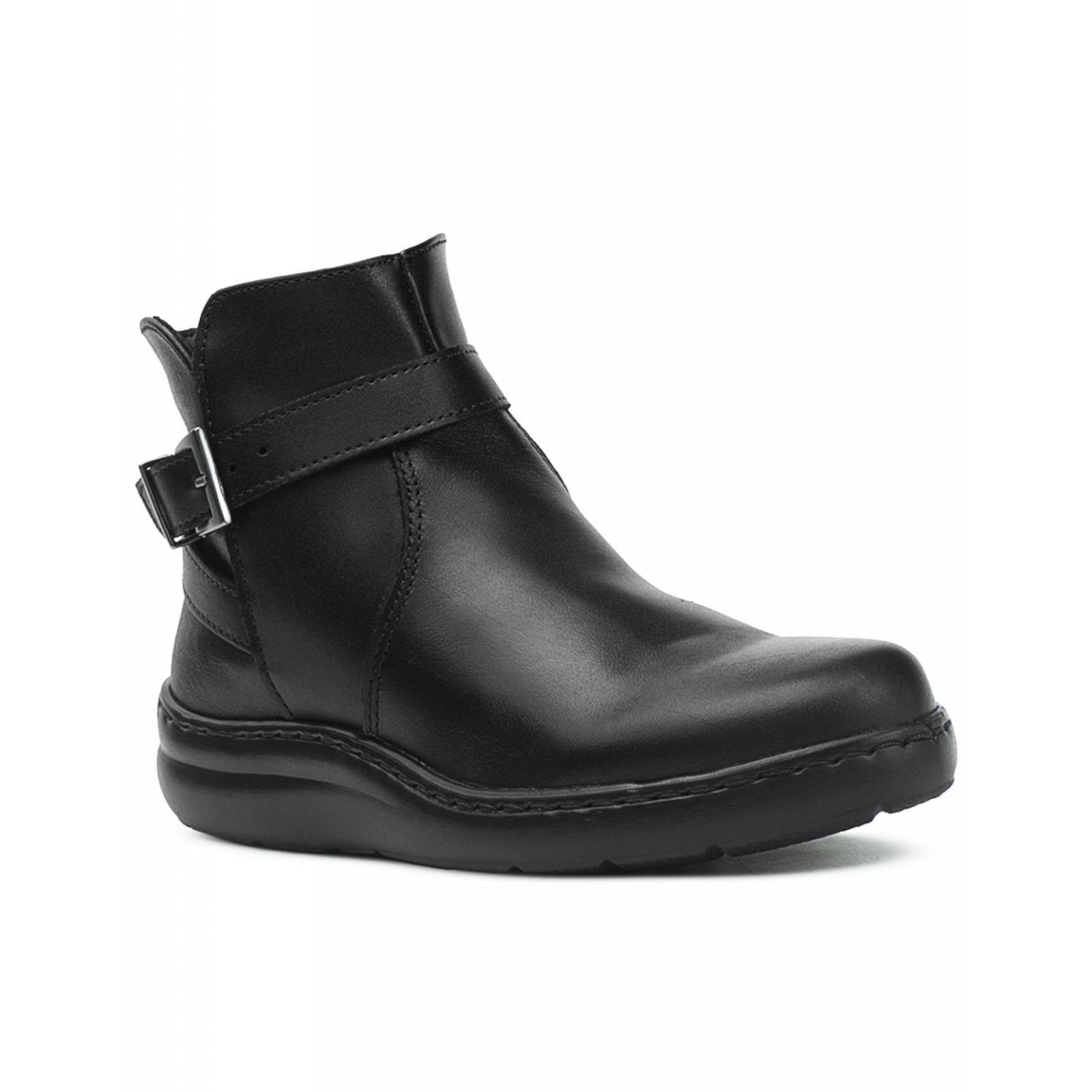 Botin Para Mujer Confort De Piel Suela Cosida Antiderrapante 