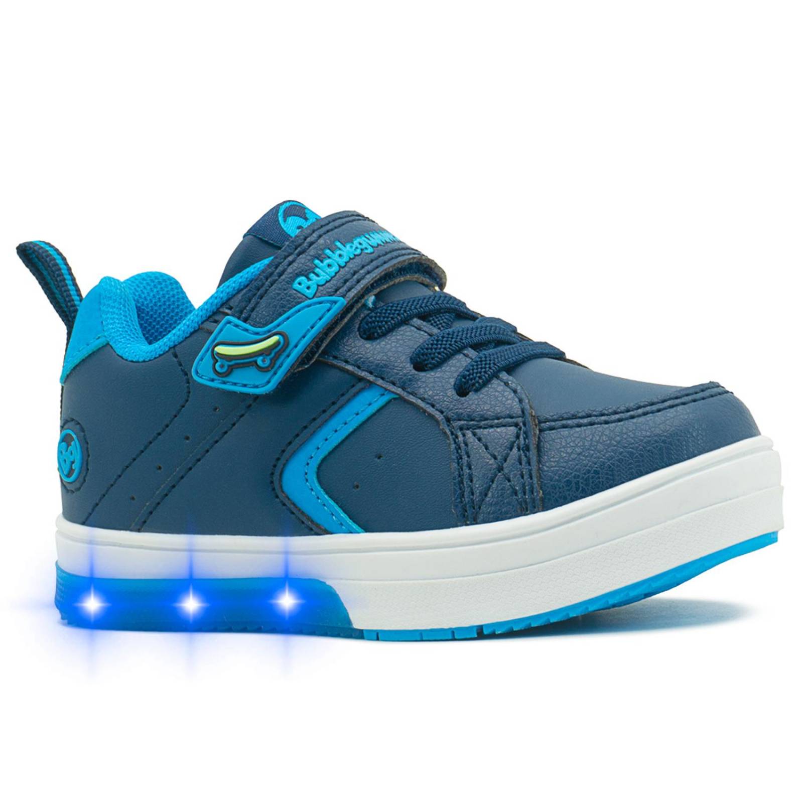 Tenis Bubble Gummers Luces Led Niño Marino 15-21 