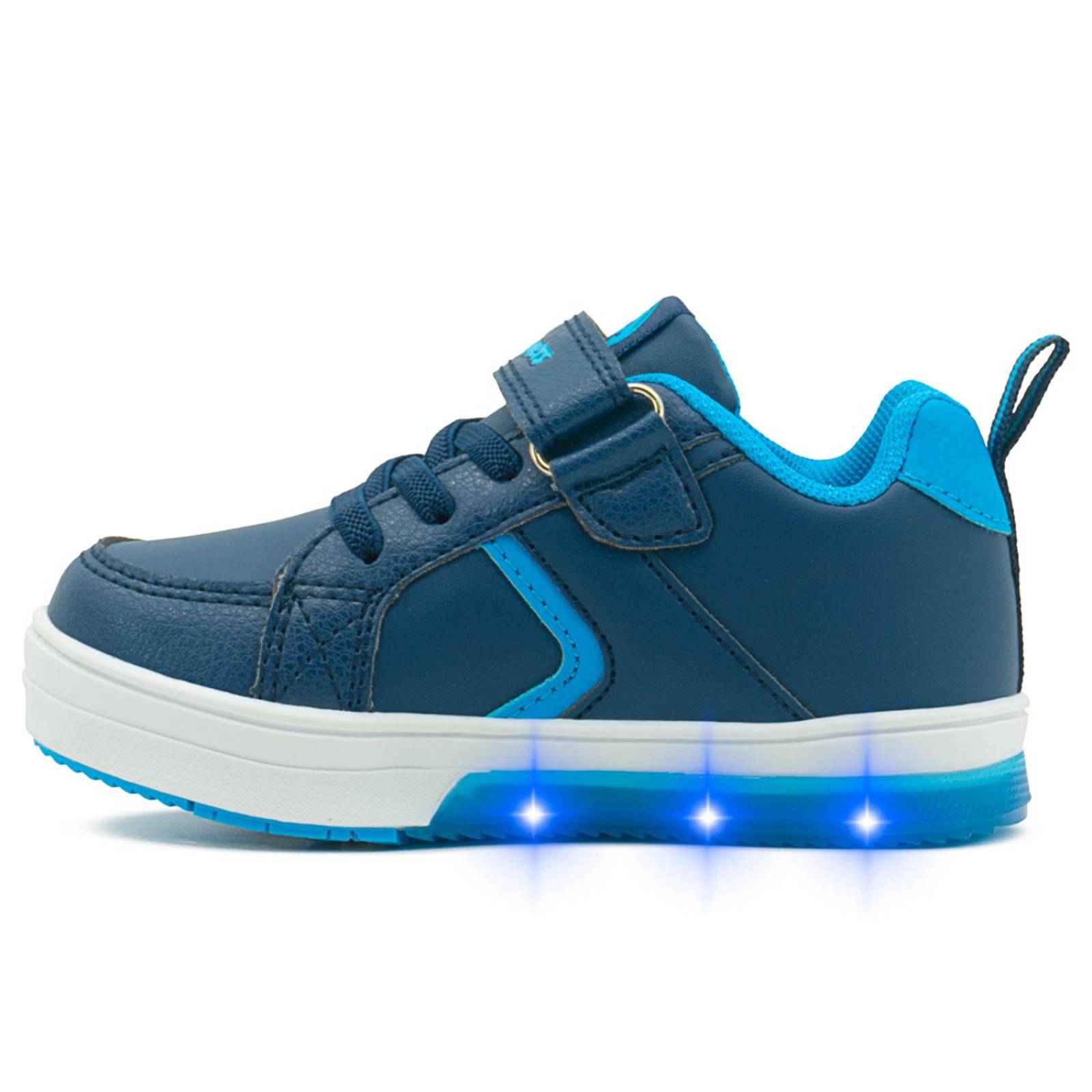 Tenis Bubble Gummers Luces Led Niño Marino 15-21 
