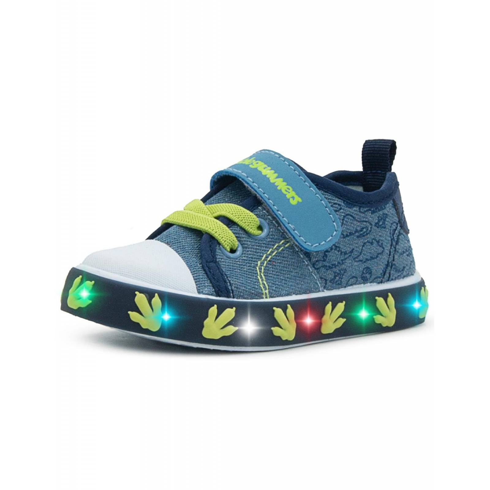 Tenis Con Luces Bubble Gummers Para Ni o Dinosaurios