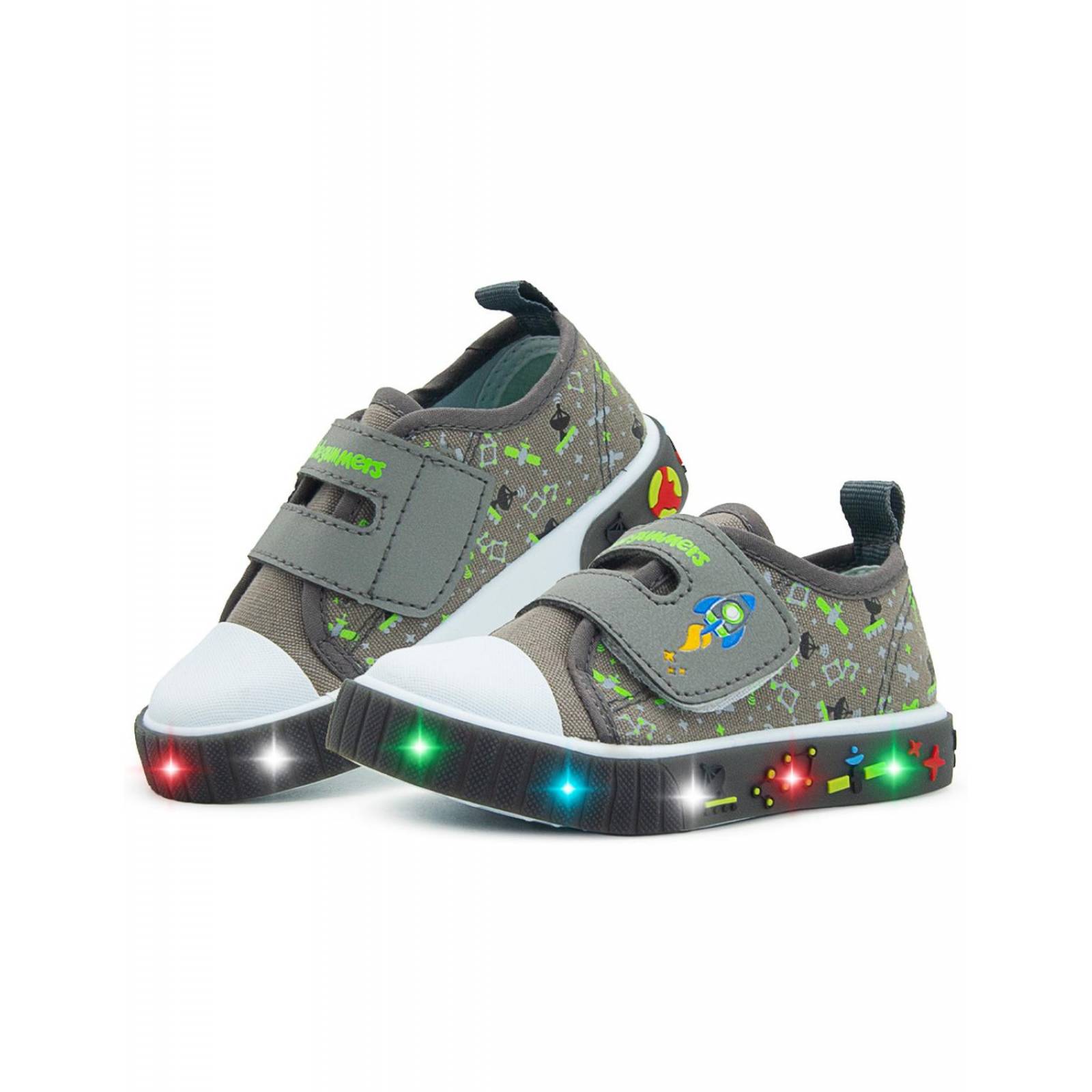 Tenis Bubble Gummers Con Luces Para Niño Cohete Galaxia 