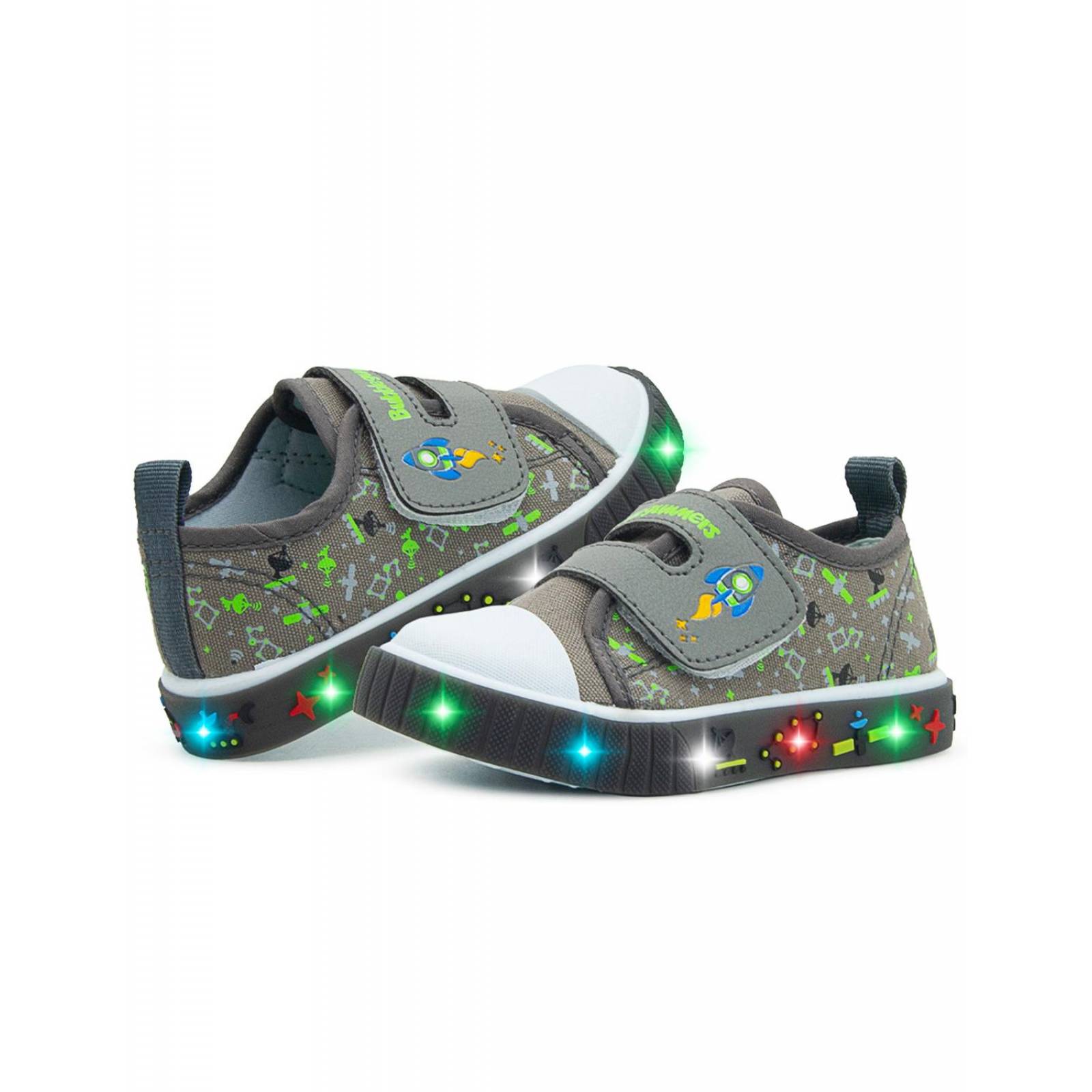 Tenis Bubble Gummers Con Luces Para Niño Cohete Galaxia 