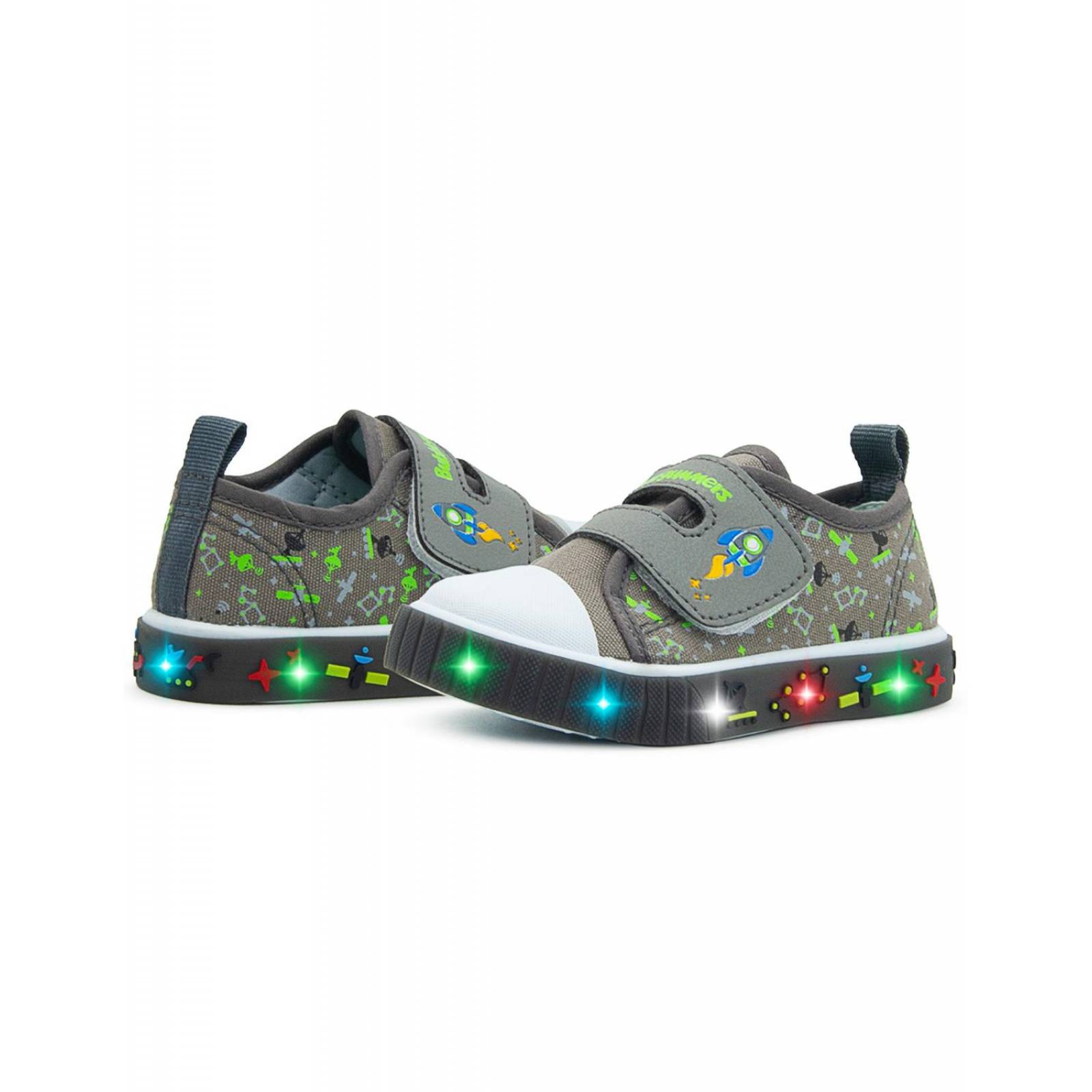 Tenis Bubble Gummers Con Luces Para Niño Cohete Galaxia 