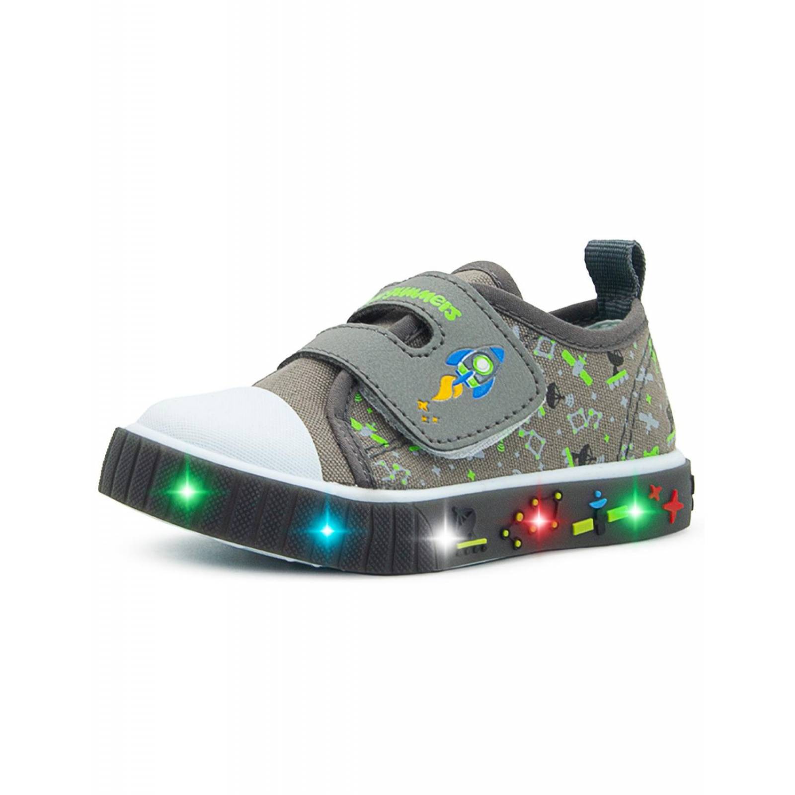 Tenis Bubble Gummers Con Luces Para Niño Cohete Galaxia 
