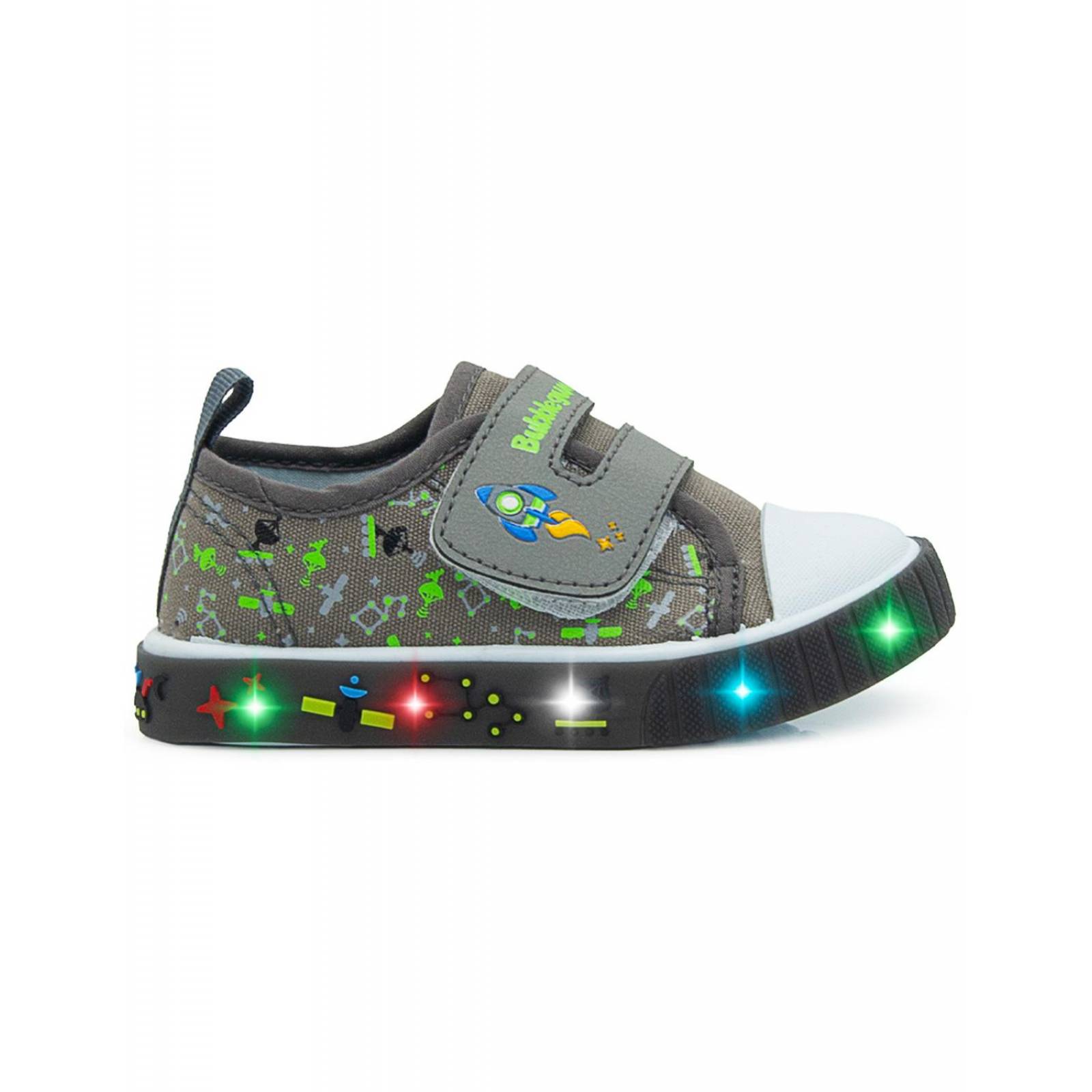 Tenis Bubble Gummers Con Luces Para Niño Cohete Galaxia 