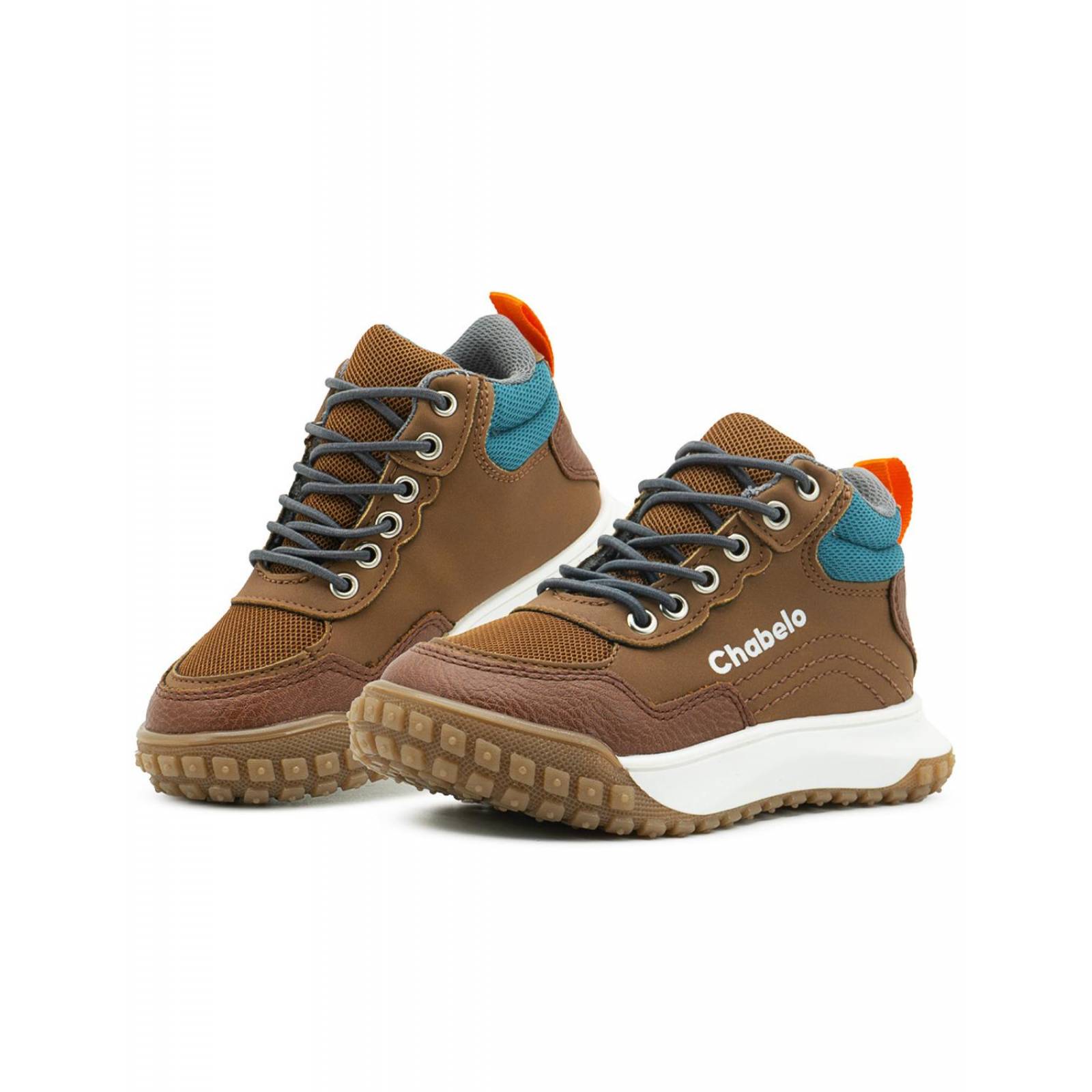 Tenis Bota Juvenil Para Senderismo Antideslizantes Café 