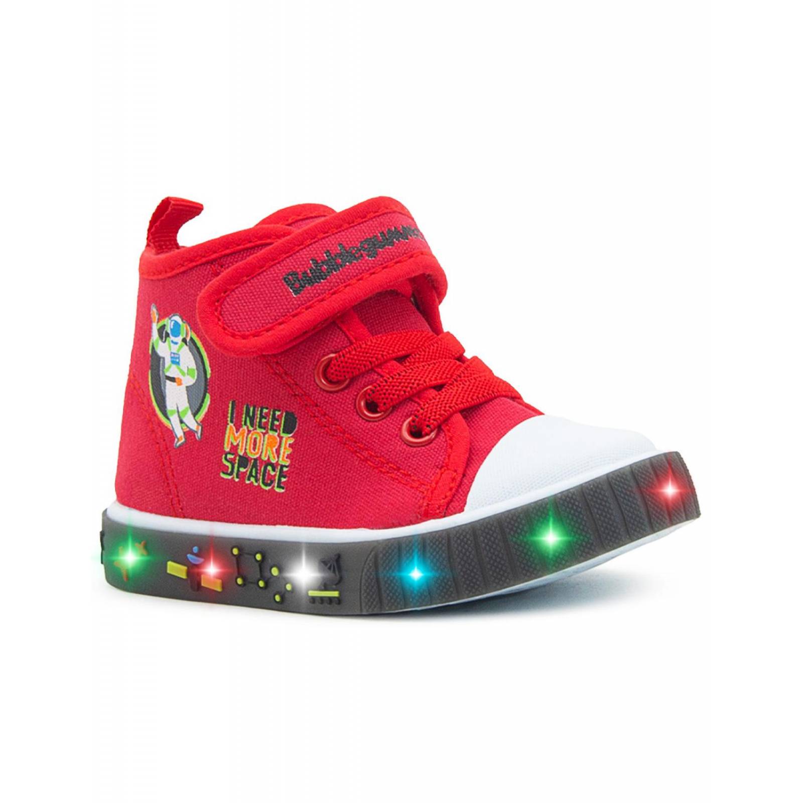 Tenis Bota Para Niño Bubble Gummers Velcro Textil Step Rojo 