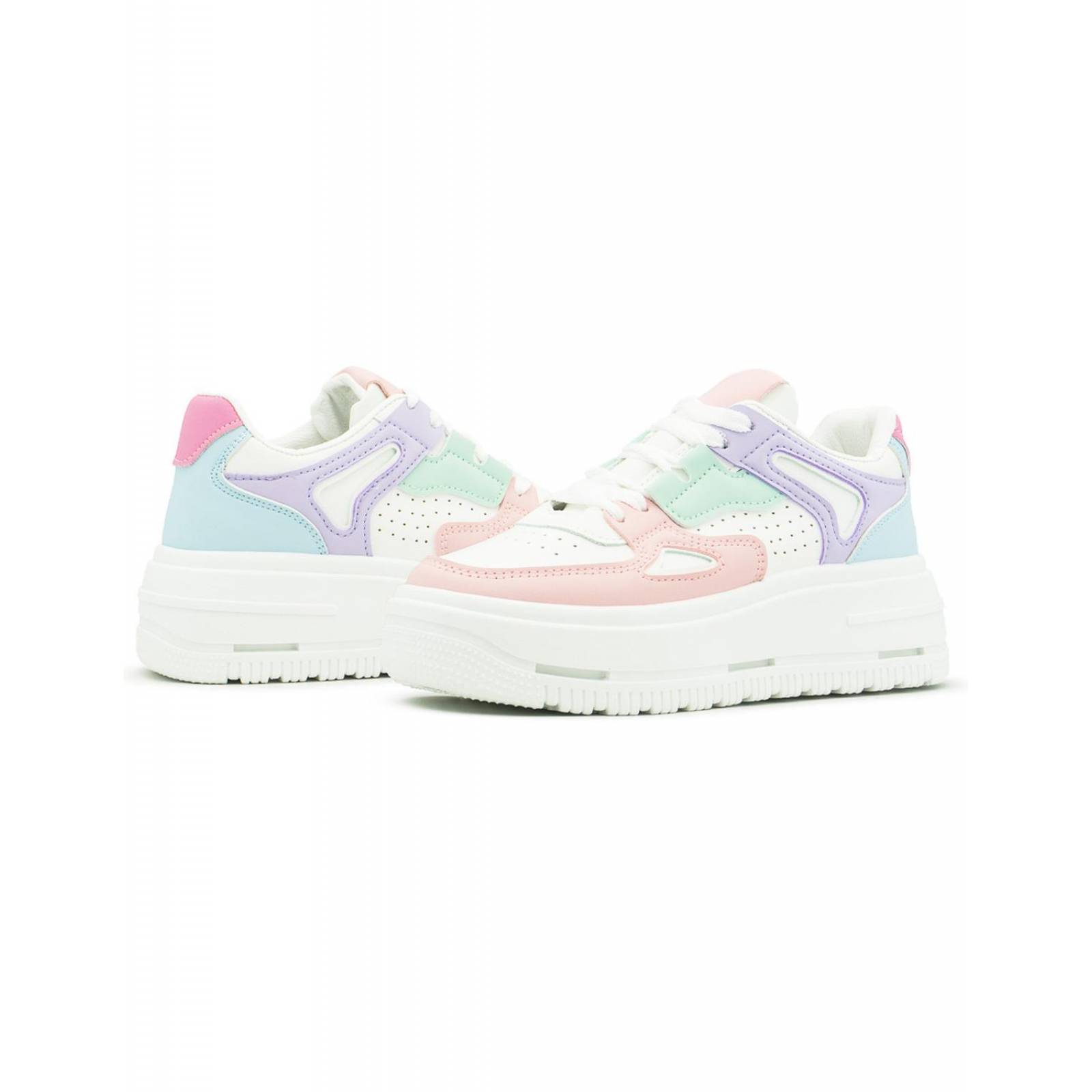 Tenis Para Mujer Moda Casuales Plataforma Urbano Multicolor 