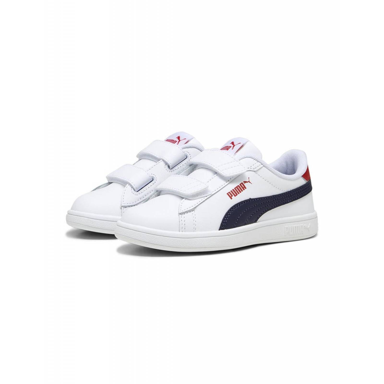Tenis Puma Para Niño Smash 3.0 L V INF Casuales Blanco/Azul 