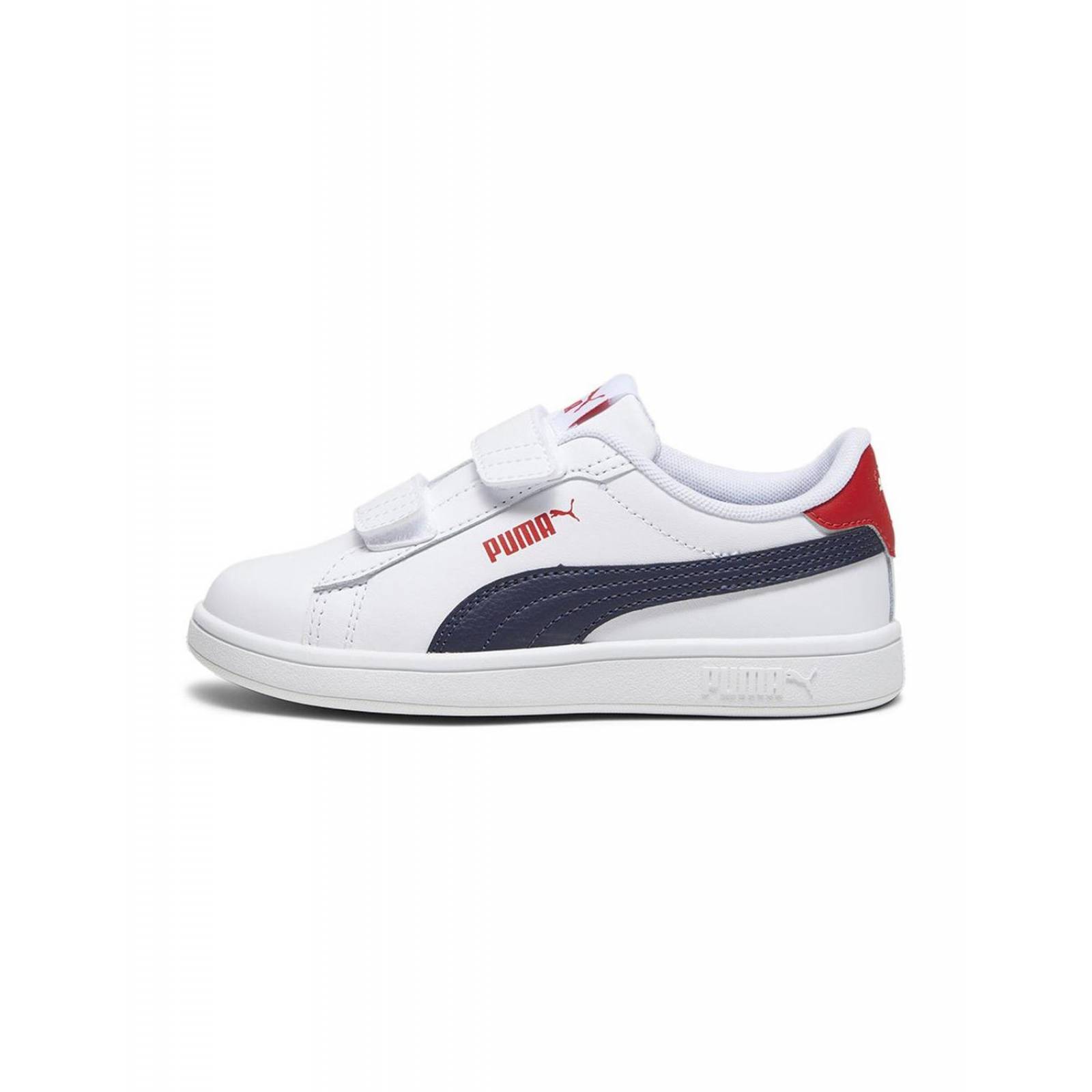 Tenis Puma Para Niño Smash 3.0 L V INF Casuales Blanco/Azul 
