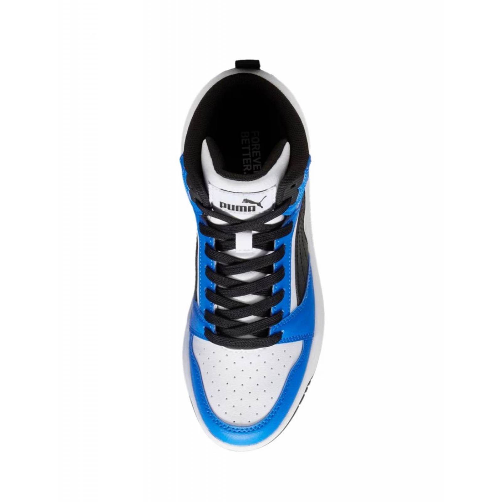 Tenis Puma Rebound V6 Blanco-azul Comodo Urbano 22-26 