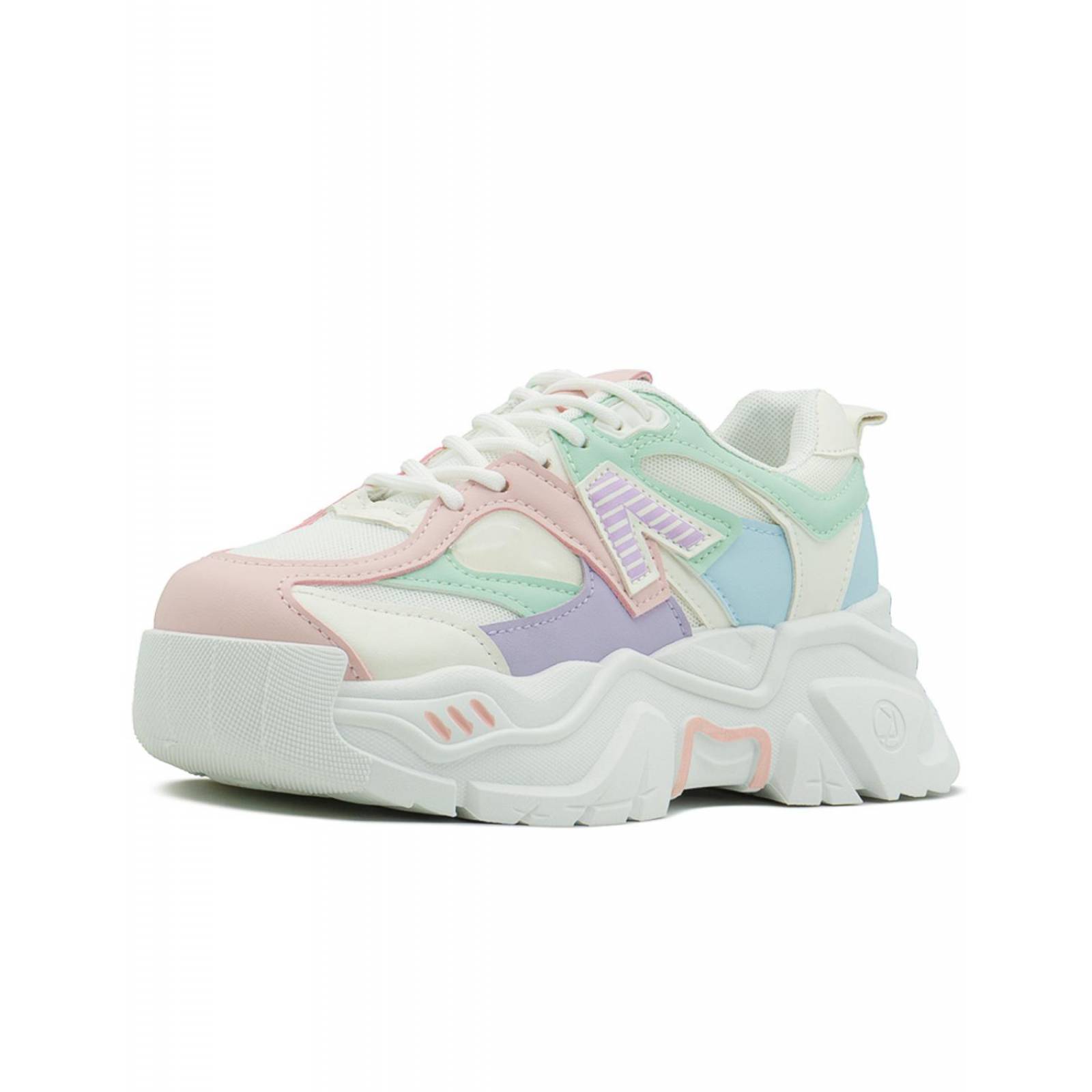 Tenis Para Dama Suela Chunky Moda Multicolor 22-26 