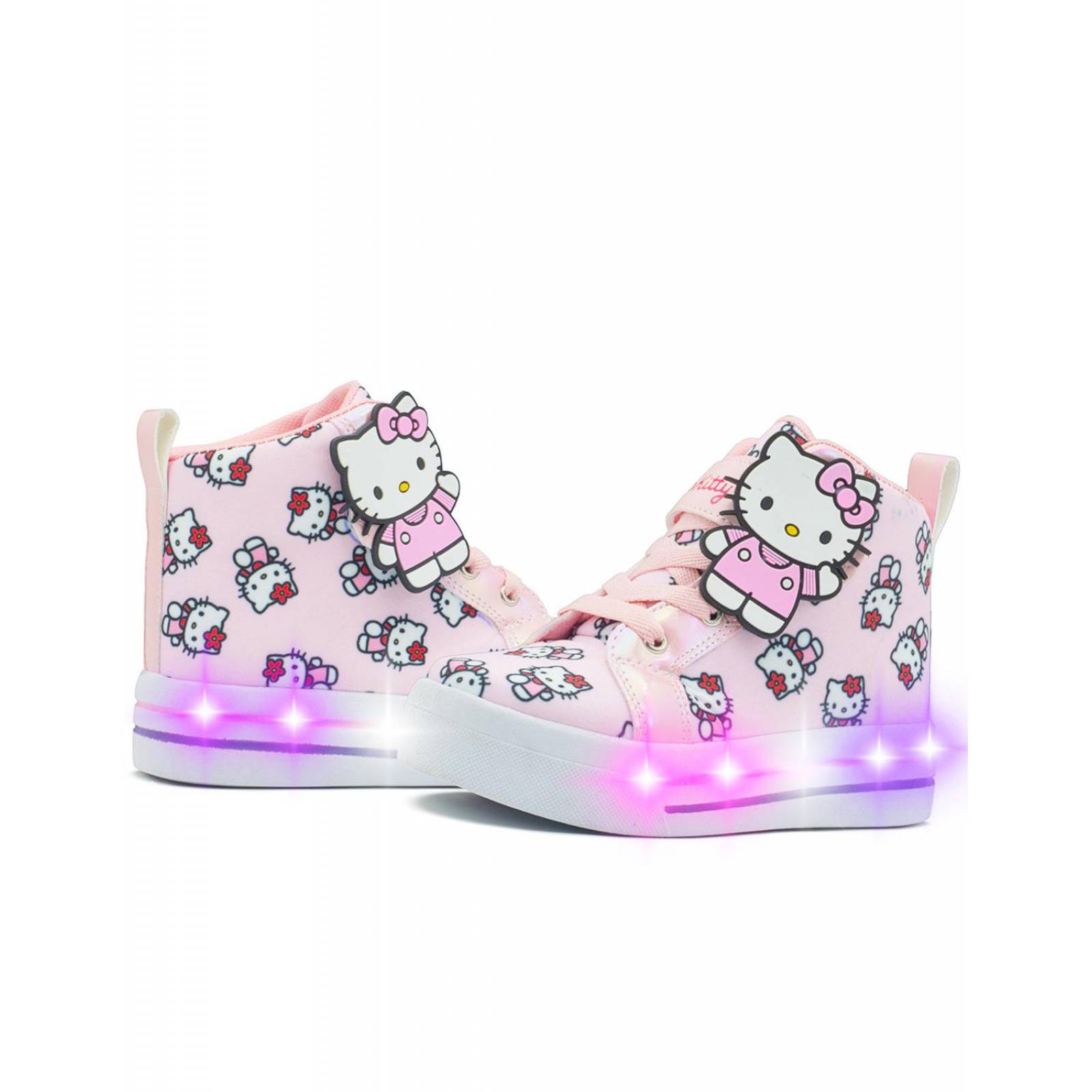 Tenis Bota Para Niña Pequeños Pasos Hello Kitty Con Luces