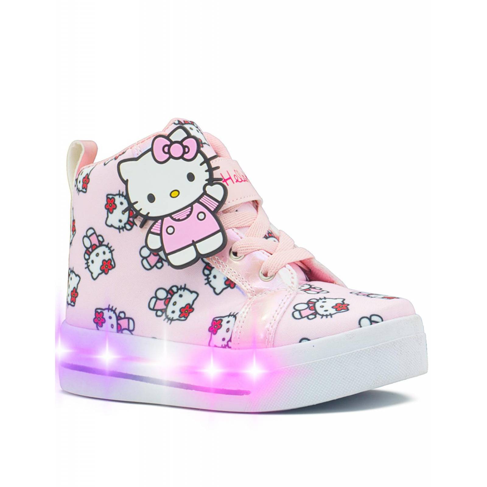 Tenis Bota Para Niña Pequeños Pasos Hello Kitty Con Luces