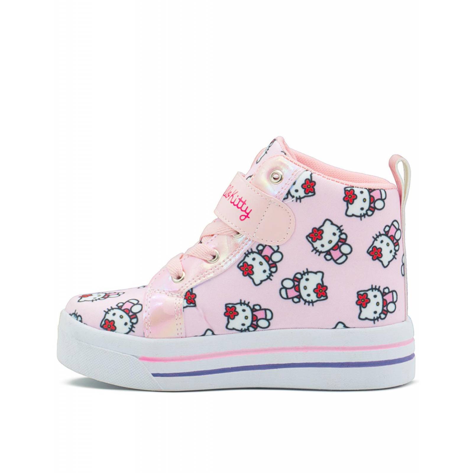 Tenis Bota Para Niña Pequeños Pasos Hello Kitty Con Luces