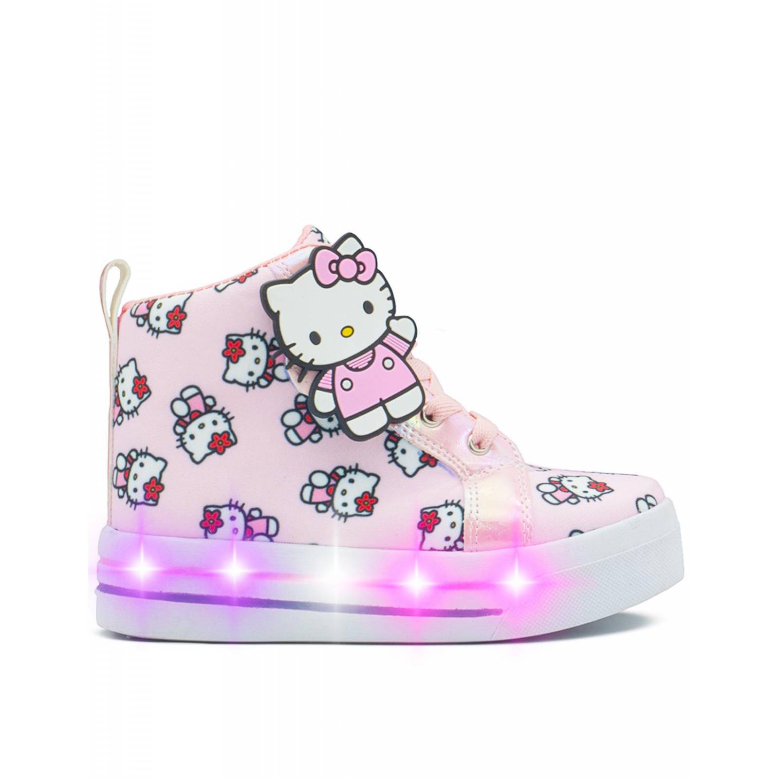 Tenis Bota Para Niña Pequeños Pasos Hello Kitty Con Luces