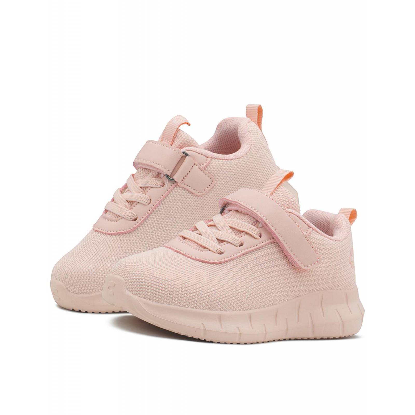 Tenis Charly Para Niña Ajuste Velcro Suela EVA Running Rosa 