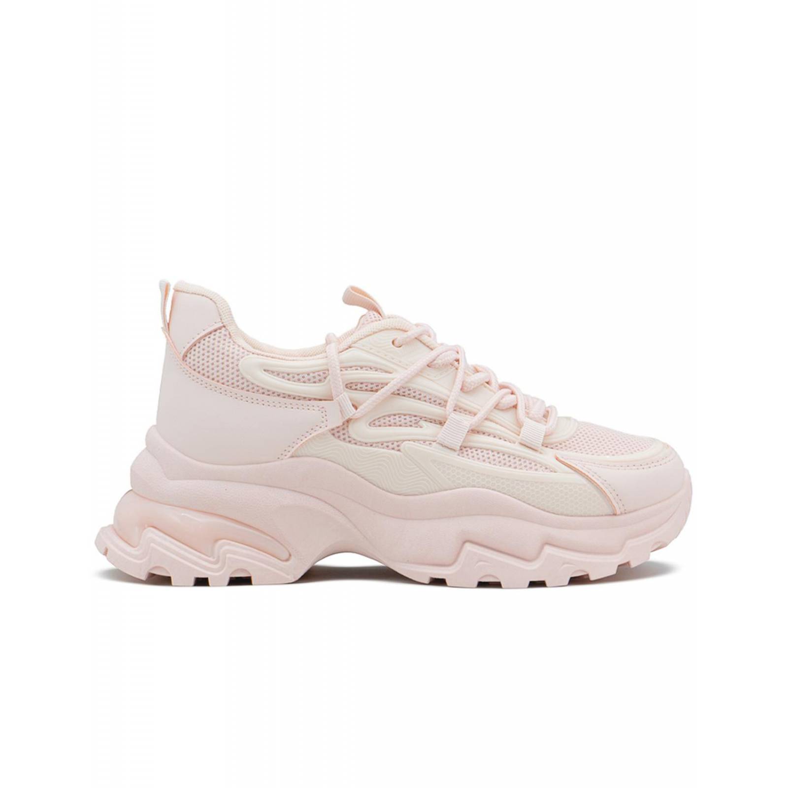 Tenis Caterina Para Dama Casual Chunky Con Plataforma Rosa 