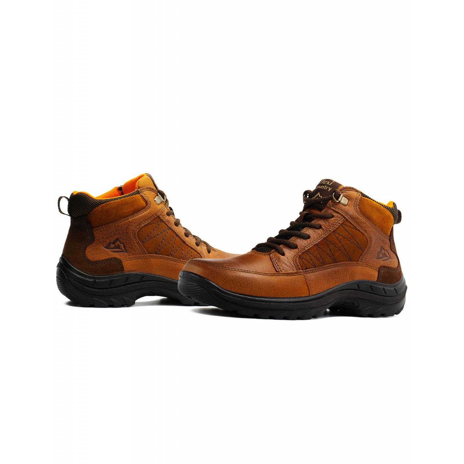 Botas Flexi Senderismo Caballero Piel Antiderrapante Tan 