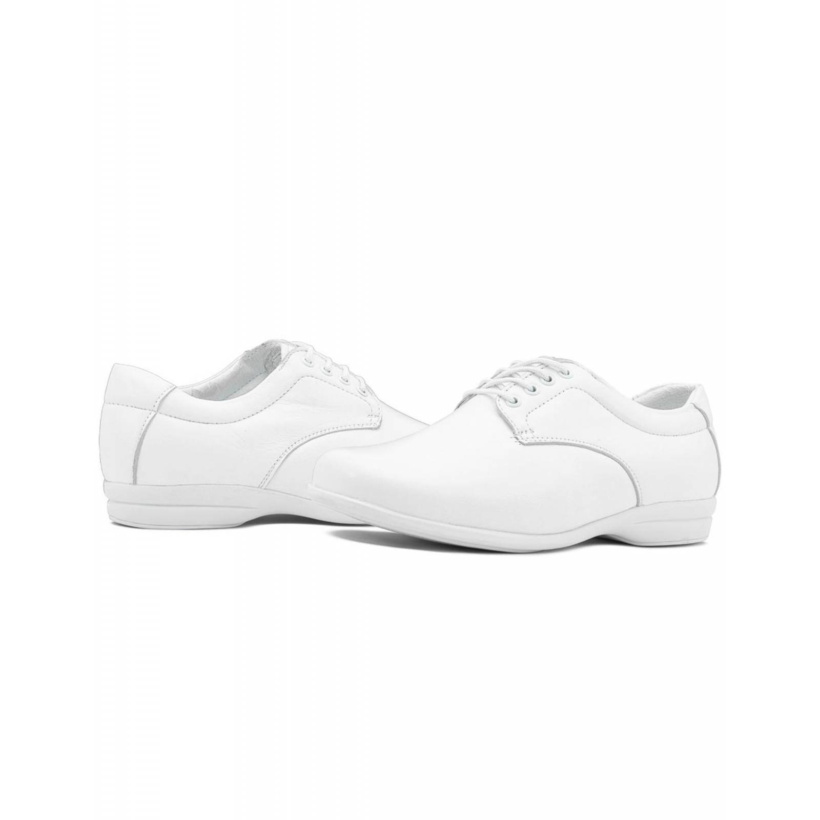 Zapato Derby Mexicana Dama Enfermera Piel Blanco 22-26 