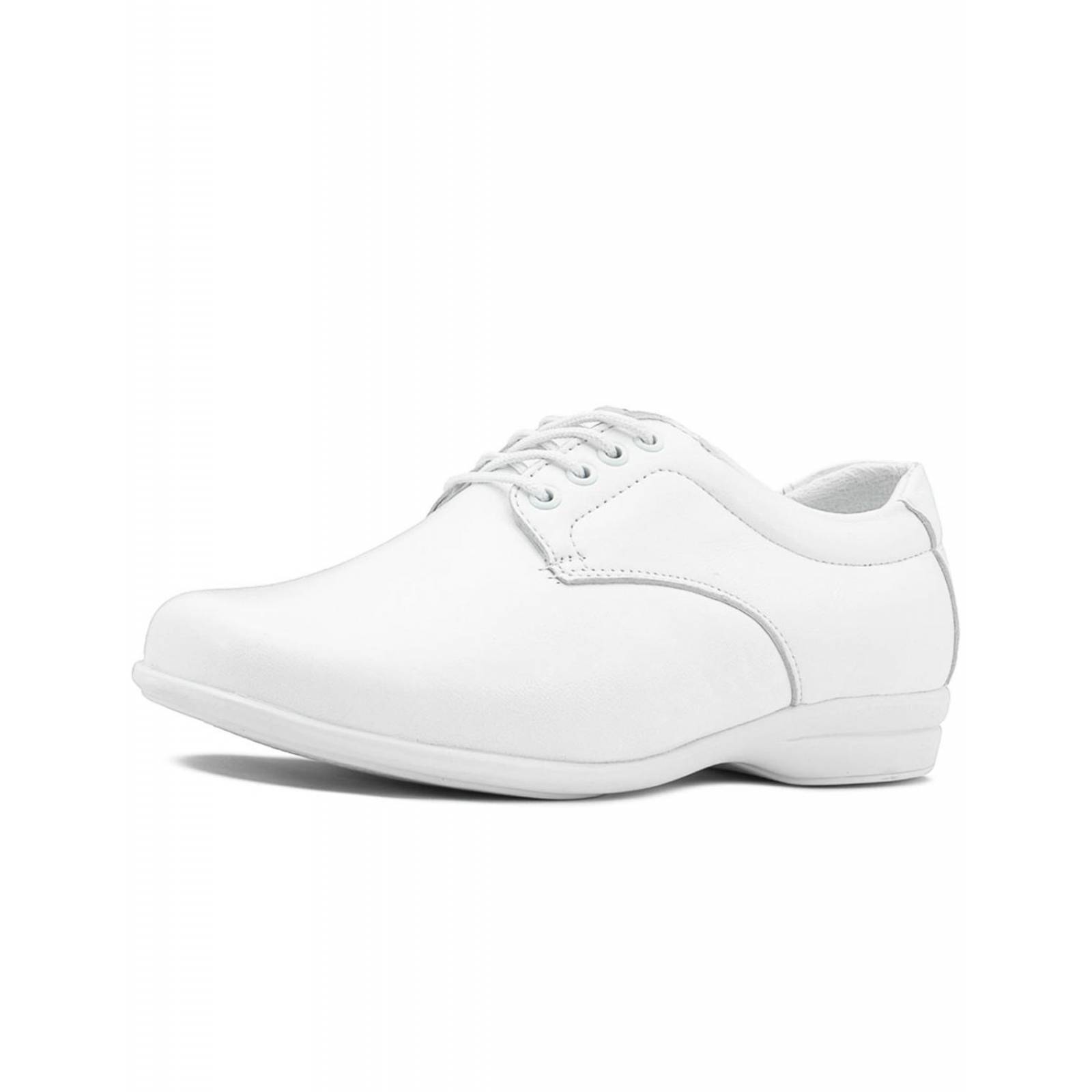 Zapato Derby Mexicana Dama Enfermera Piel Blanco 22-26 