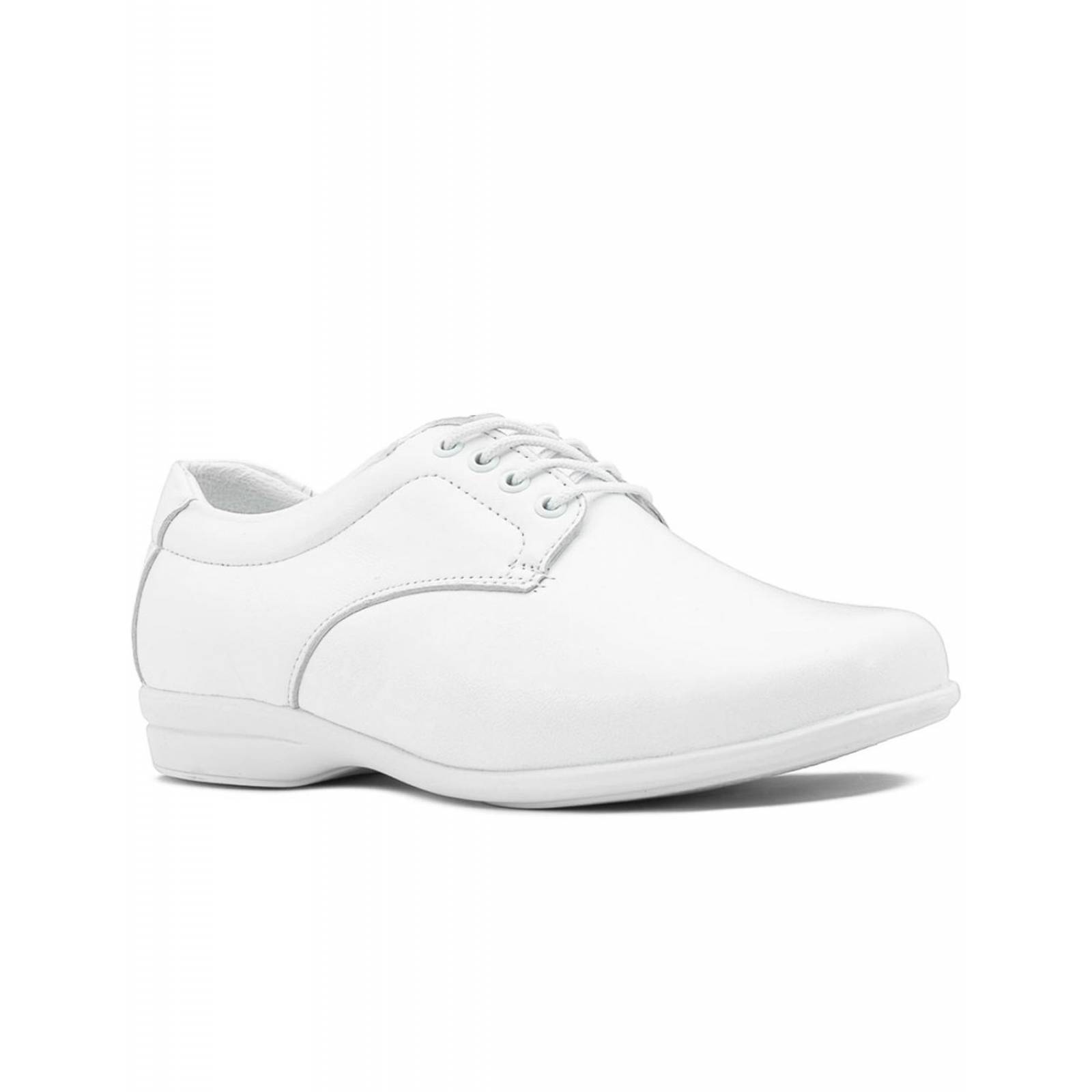 Zapato Derby Mexicana Dama Enfermera Piel Blanco 22-26 