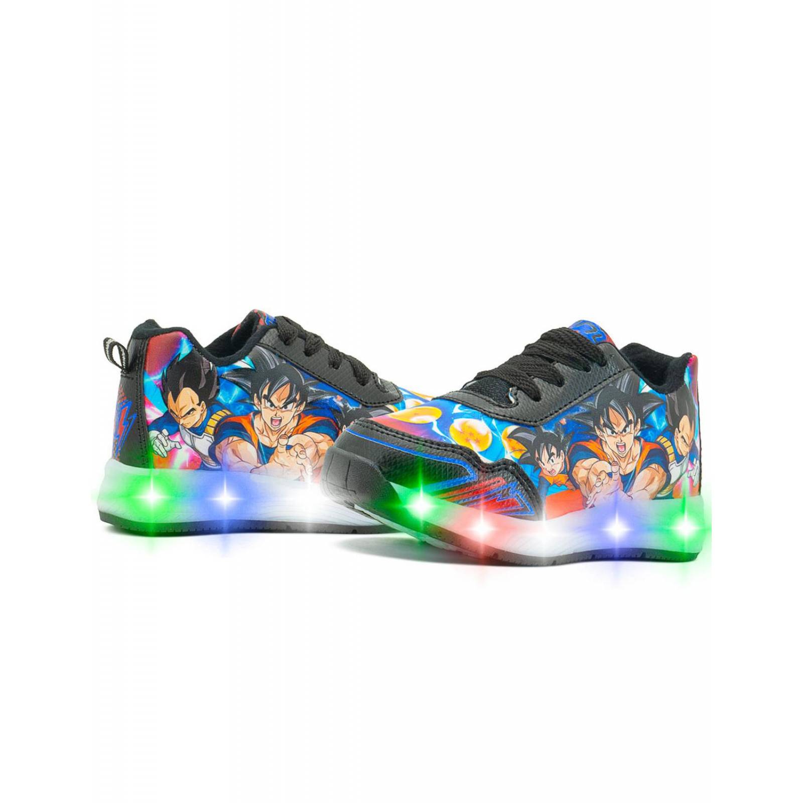 Tenis Little Kids Para Niño Dragon Ball Z Luces Negro 15-22 