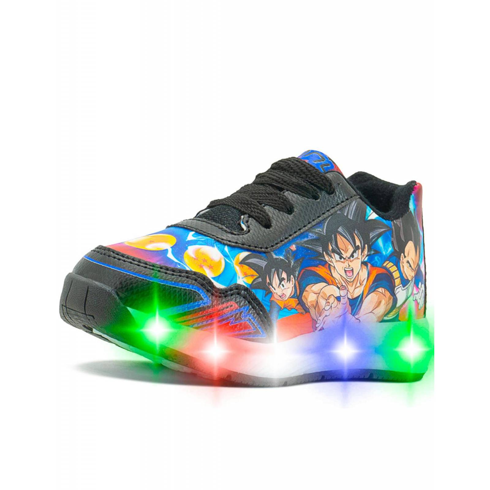 Tenis Little Kids Para Niño Dragon Ball Z Luces Negro 15-22 