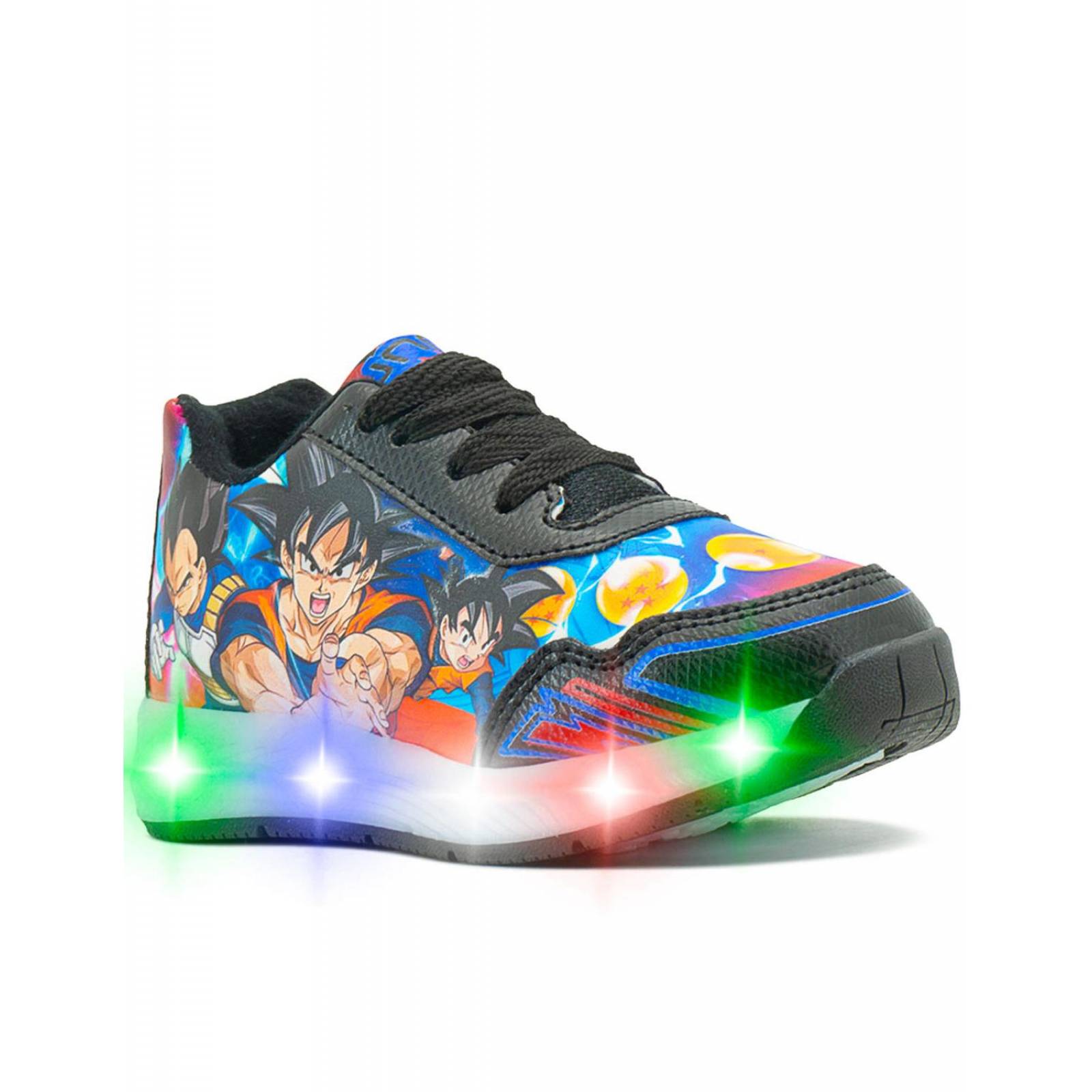 Tenis Little Kids Para Niño Dragon Ball Z Luces Negro 15-22 