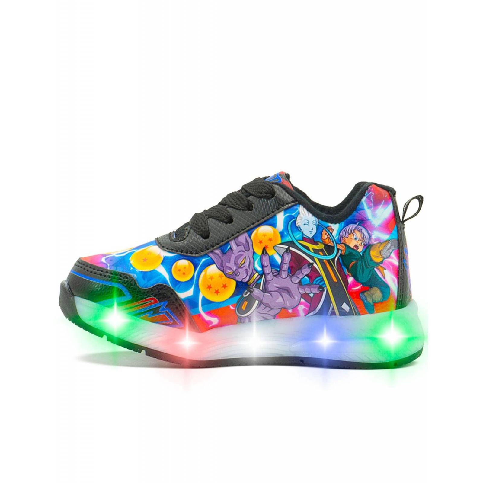 Tenis Little Kids Para Niño Dragon Ball Z Luces Negro 15-22 