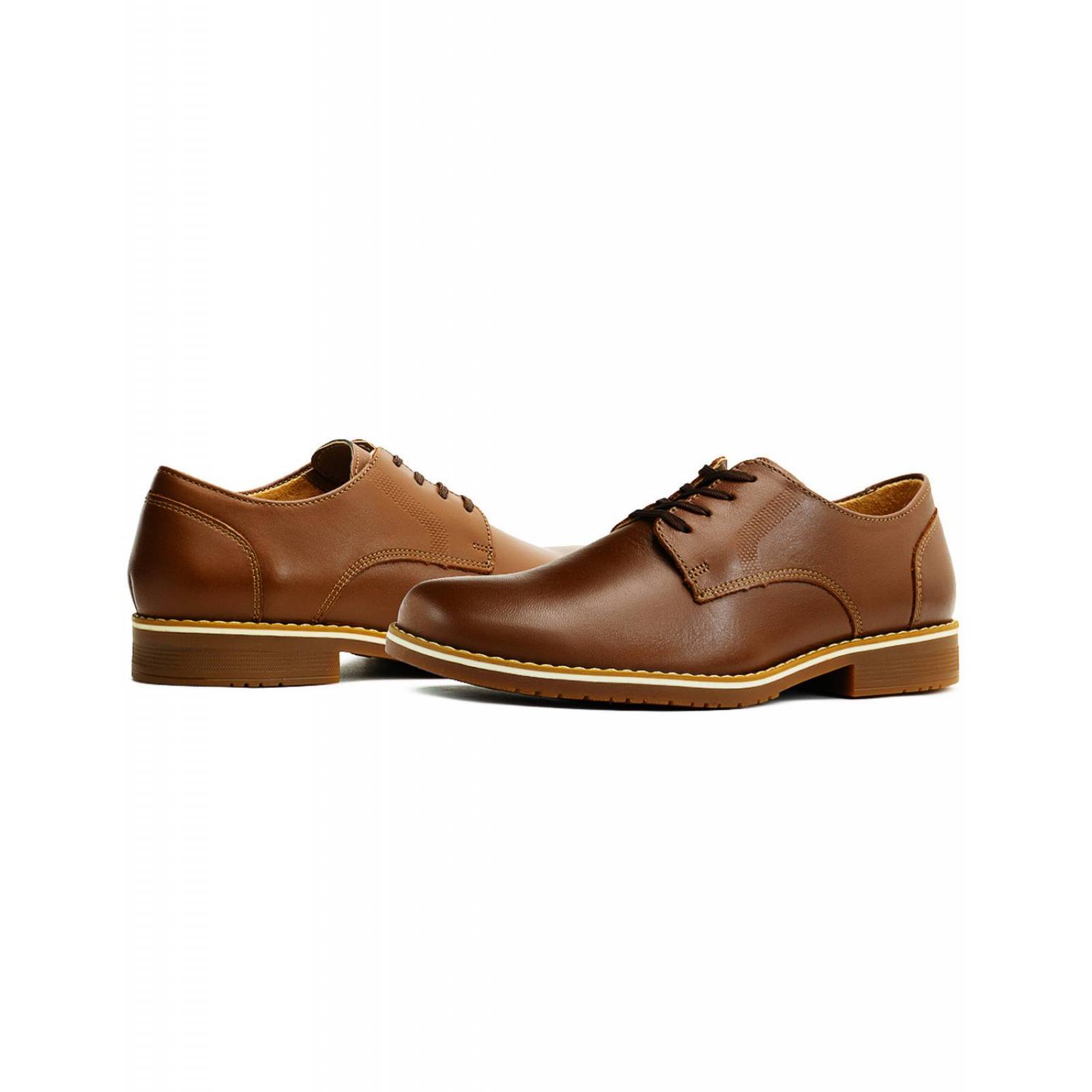 Flexi Niño Vestir Oxford Casual Tan Antiderrapante 