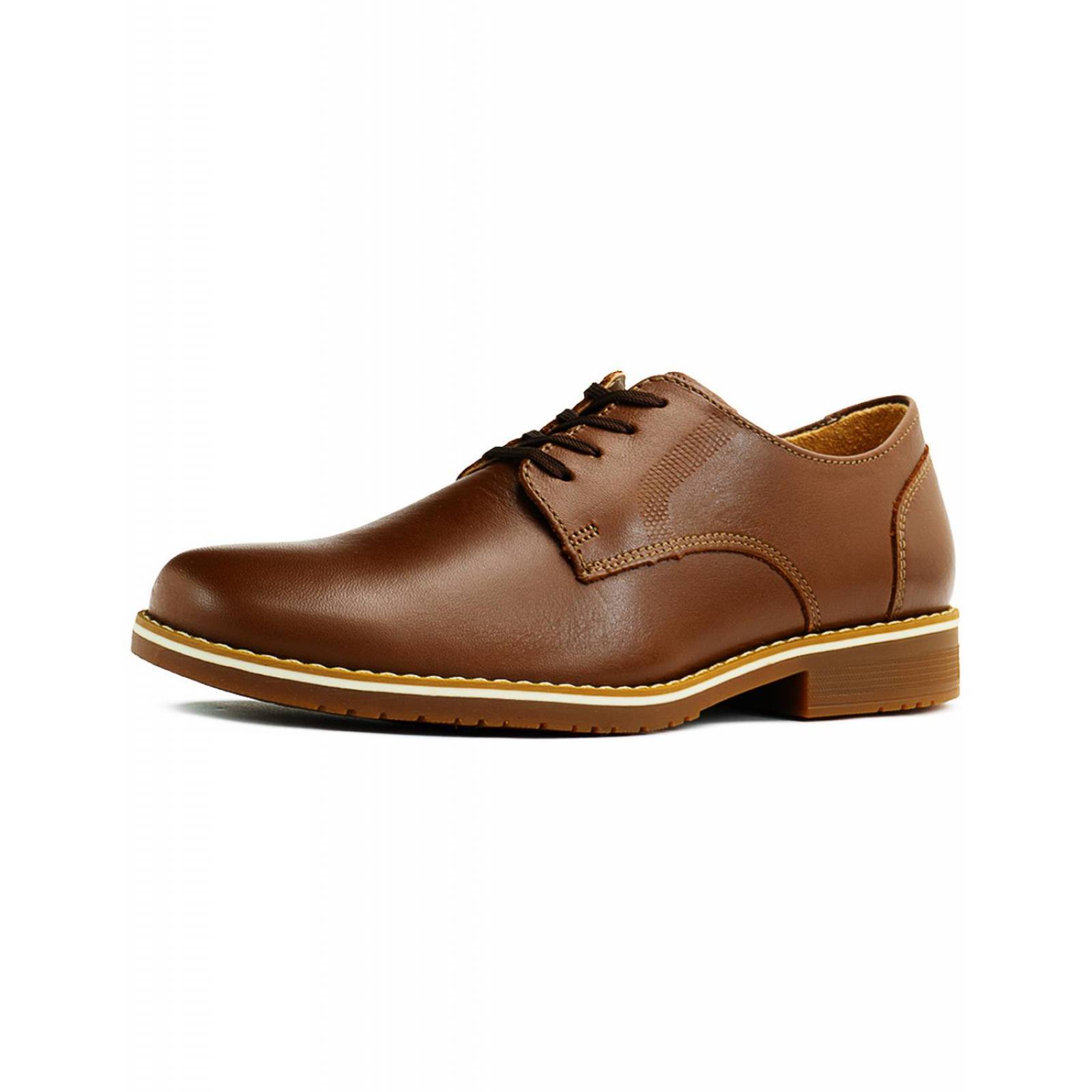 Flexi Niño Vestir Oxford Casual Tan Antiderrapante 