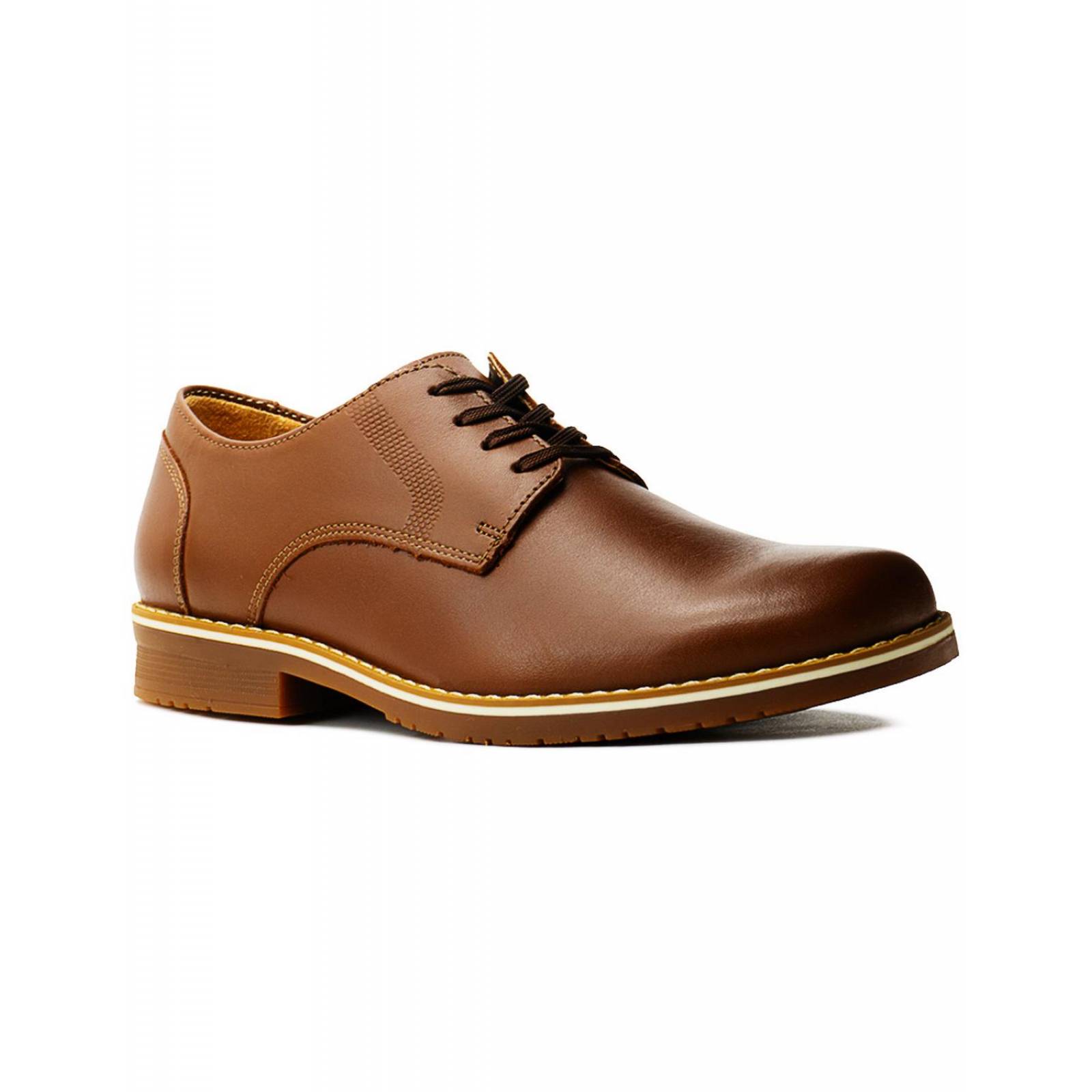 Flexi Niño Vestir Oxford Casual Tan Antiderrapante 