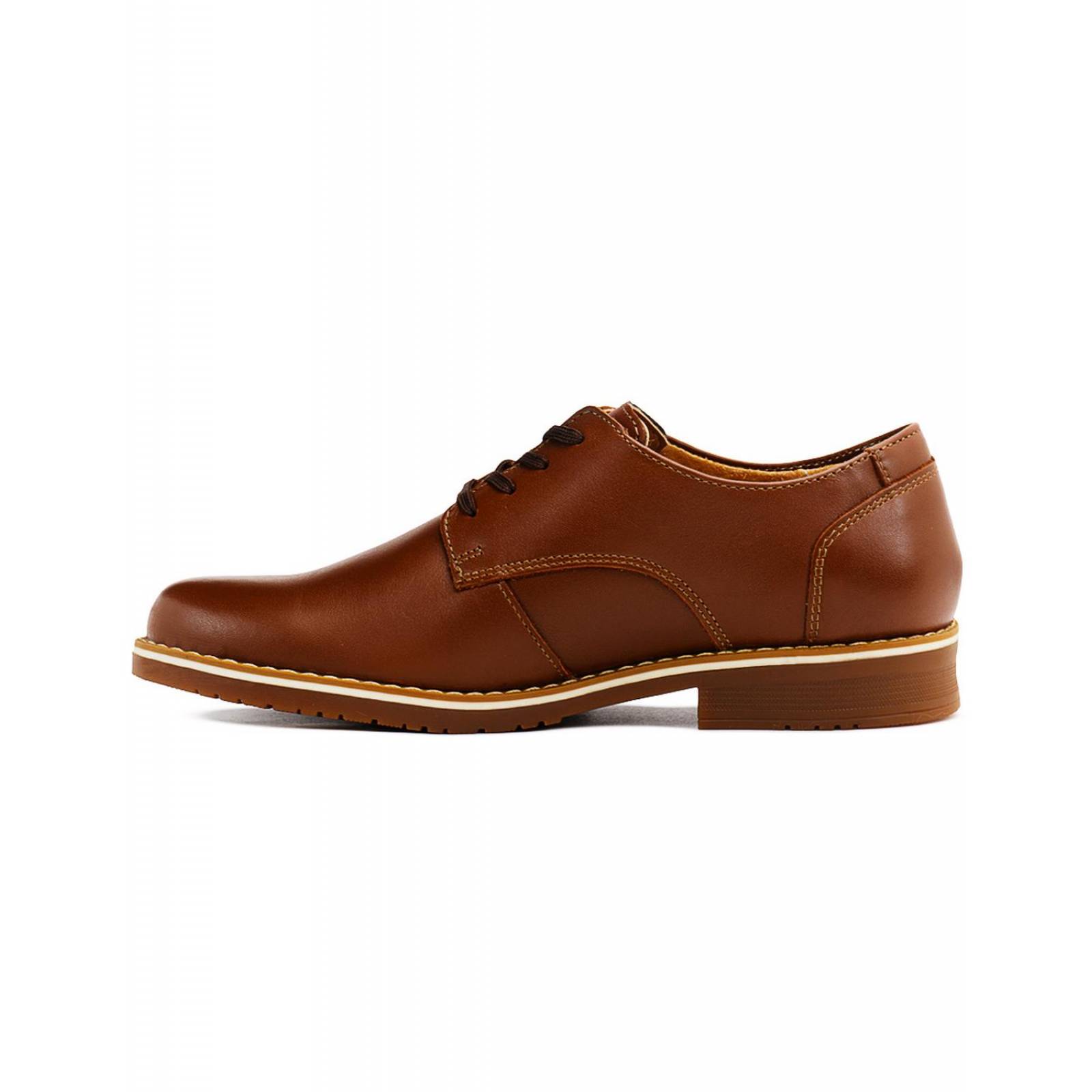 Flexi Niño Vestir Oxford Casual Tan Antiderrapante 