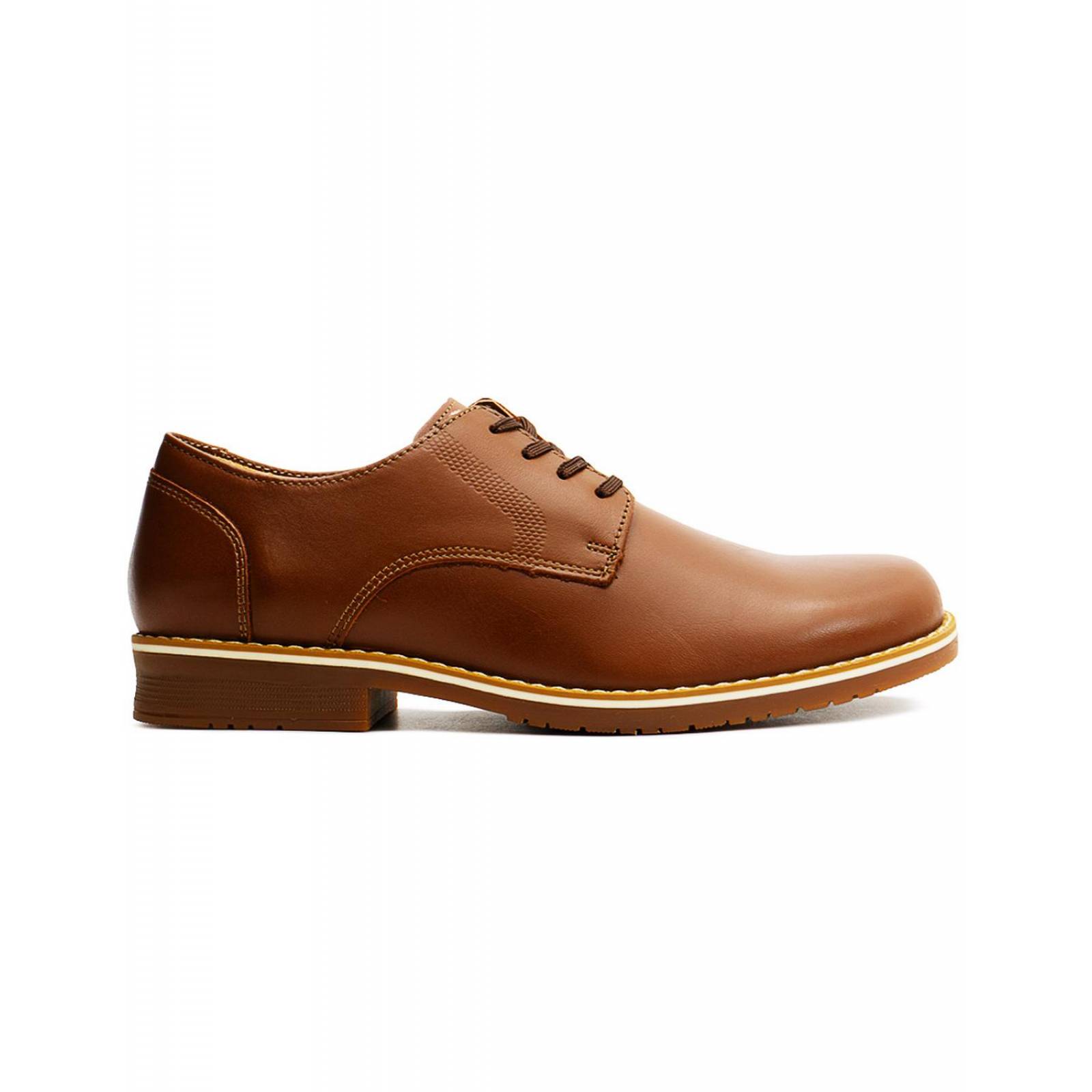 Flexi Niño Vestir Oxford Casual Tan Antiderrapante 