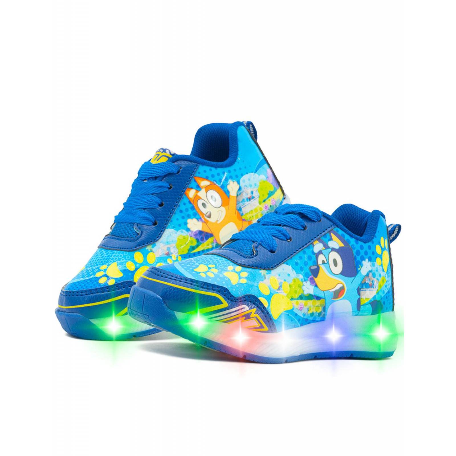 Tenis Luces Little Kids Para Niño De Blue y Bingo Cachorros 
