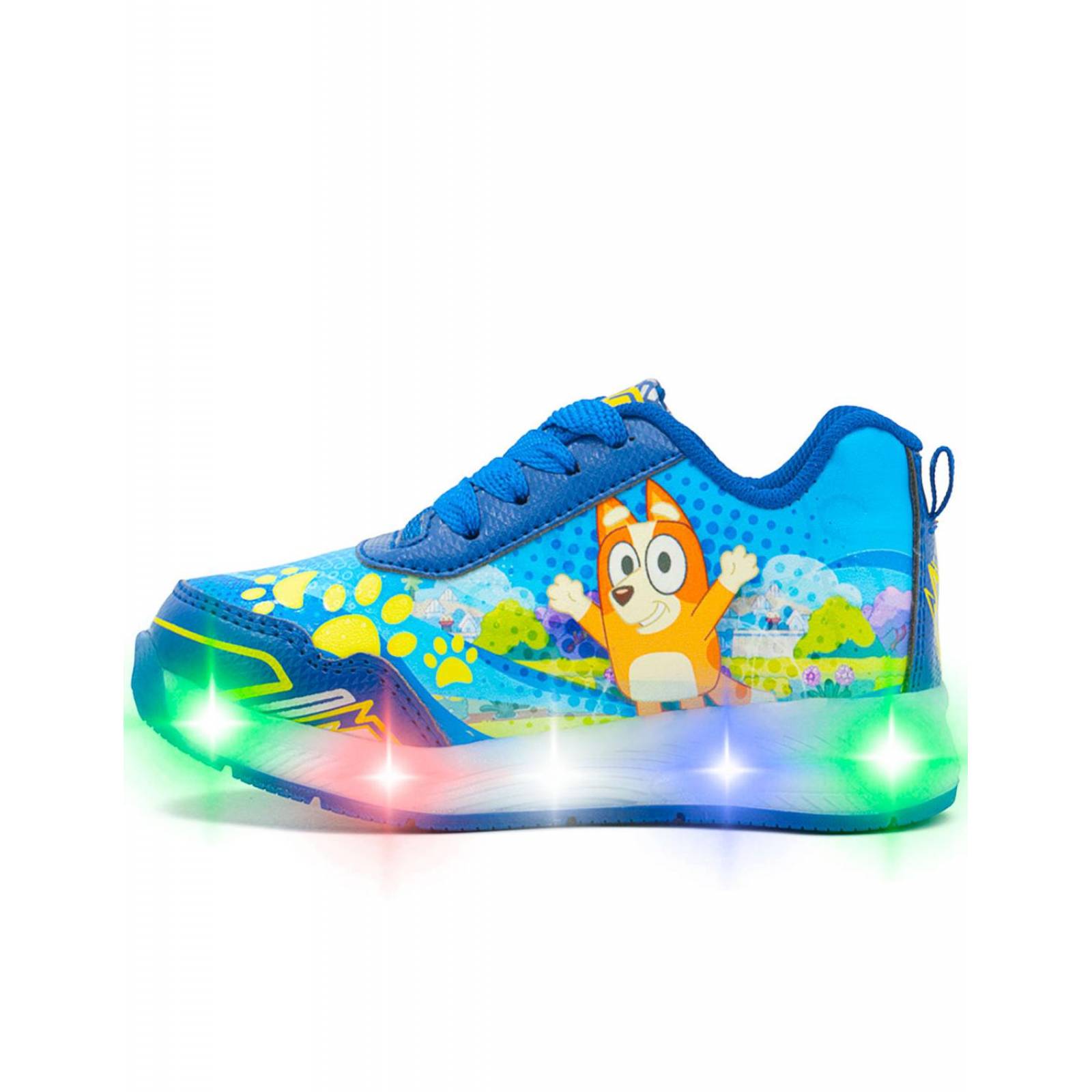 Tenis Luces Little Kids Para Niño De Blue y Bingo Cachorros 