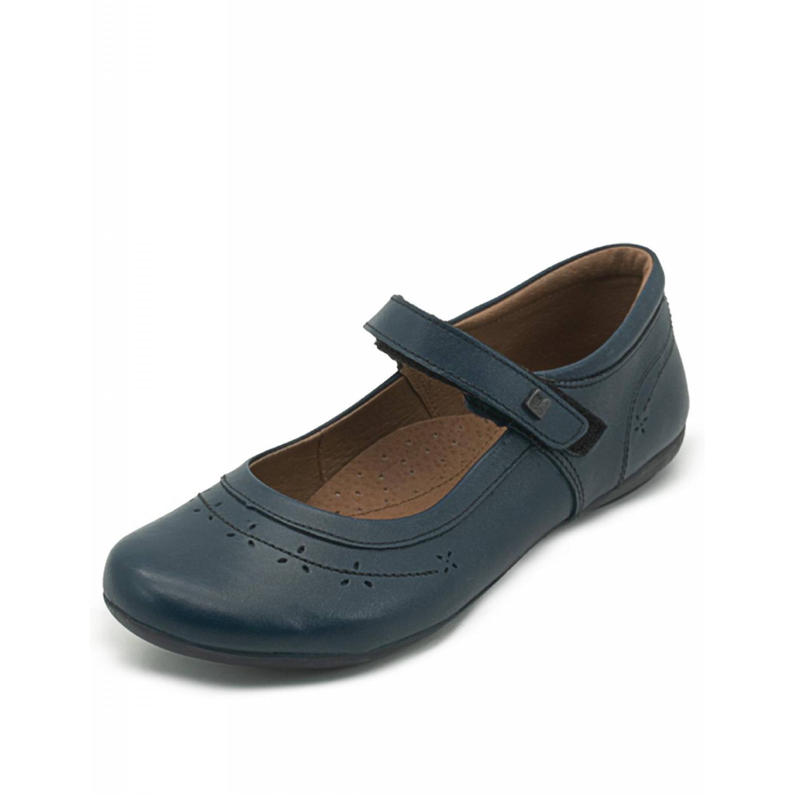 Zapato Coqueta Escolar Para Niña Soporte Arco Azul Marino 