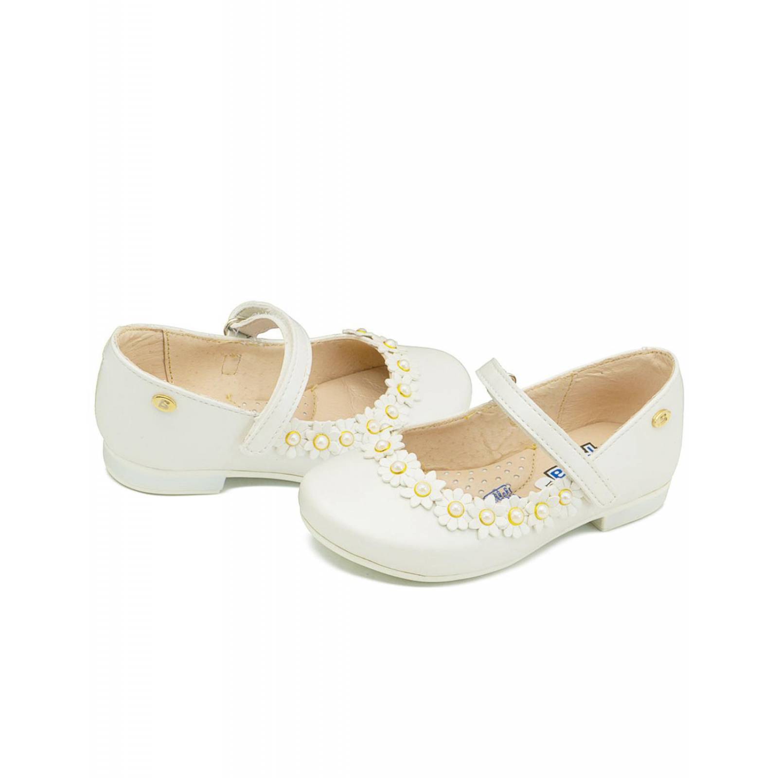 Balerina Coqueta Para Niña Casuales Slip-On Charol Blanco 