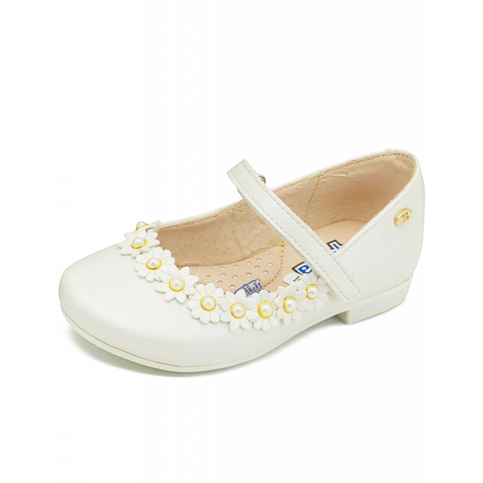 Balerina Coqueta Para Niña Casuales Slip-On Charol Blanco 