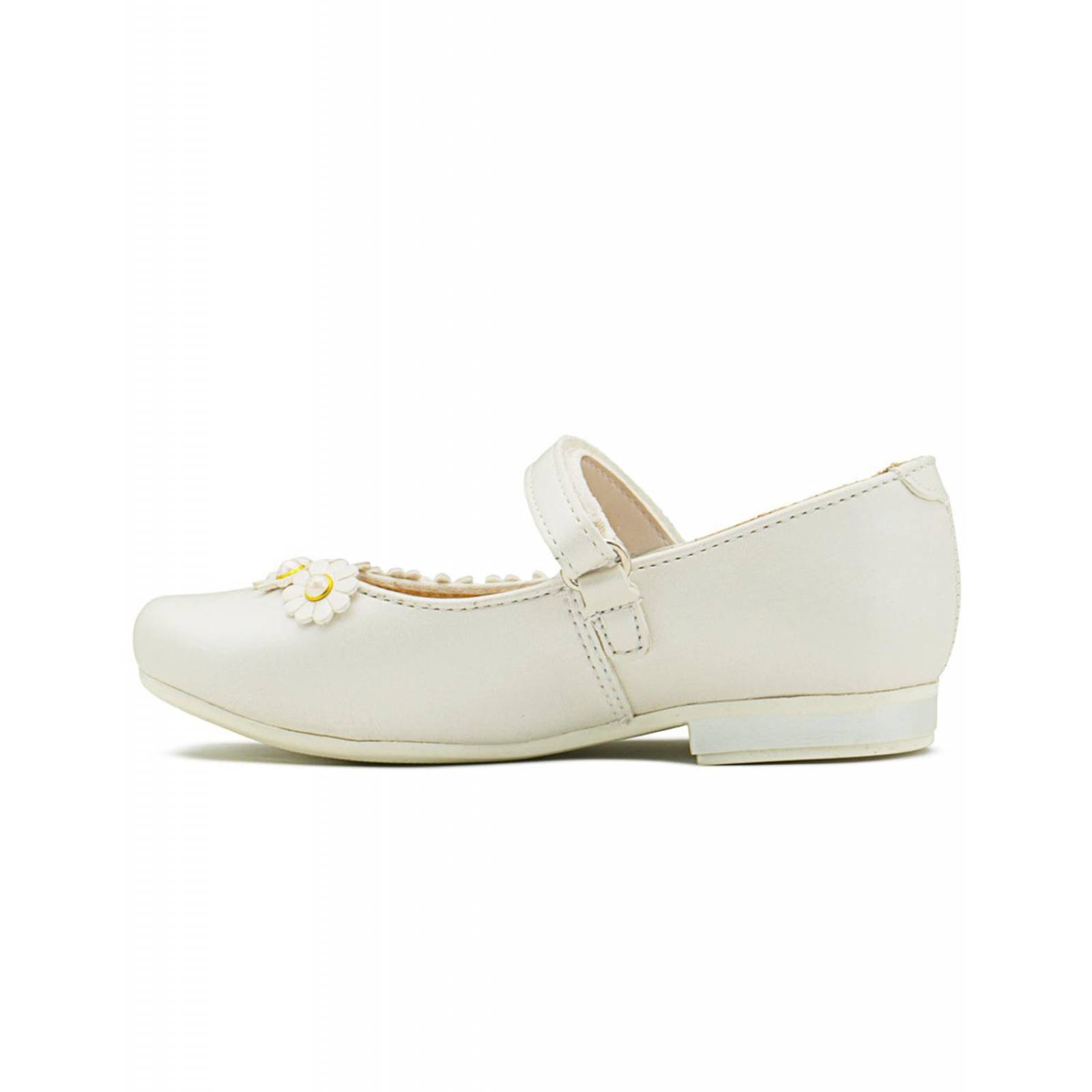 Balerina Coqueta Para Niña Casuales Slip-On Charol Blanco 